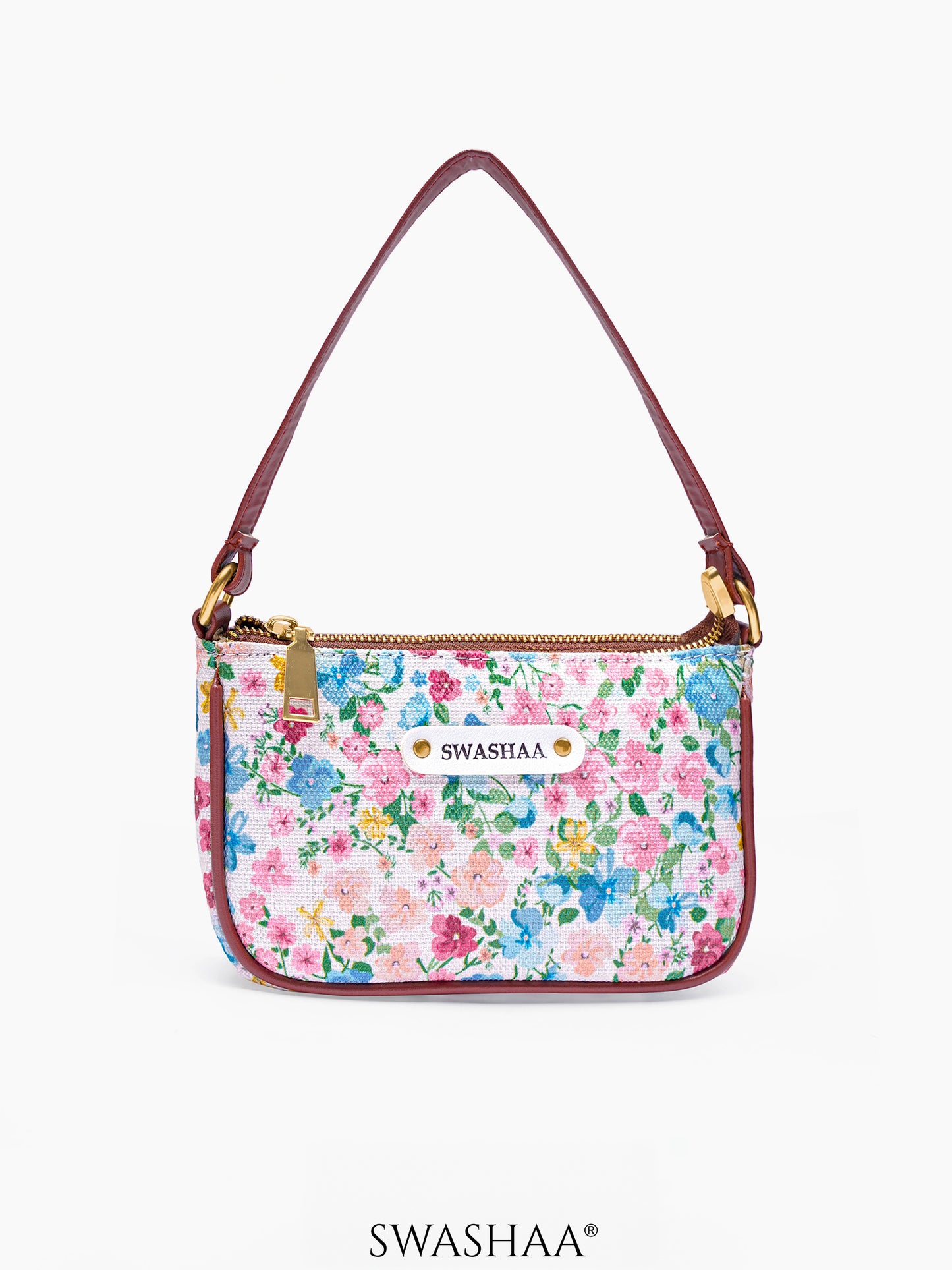 Aura Small Mini Shoulder Bag Aura Print White - Multi Floral