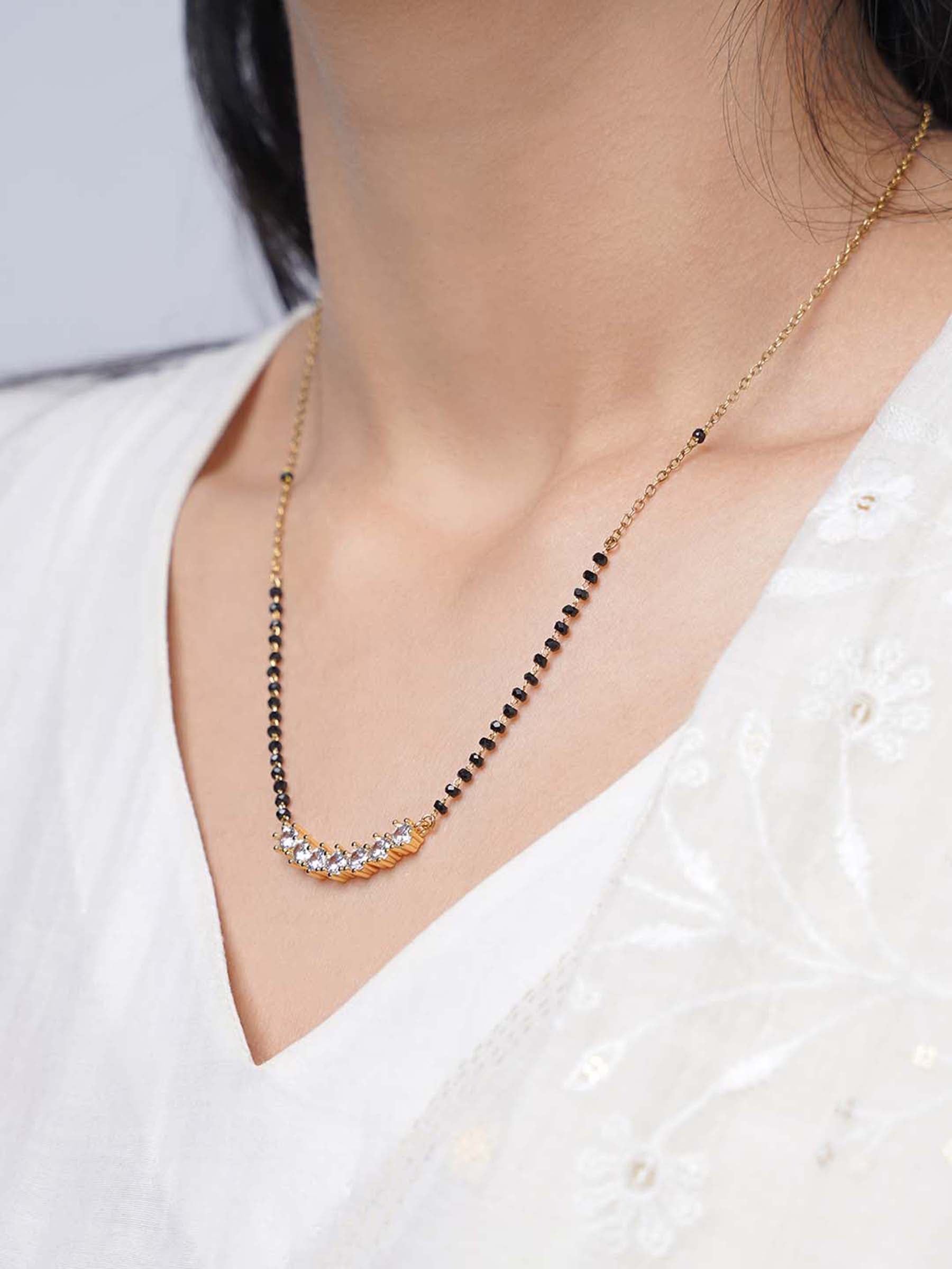 Aarna Diamond 14K Gold Plated Mangalsutra