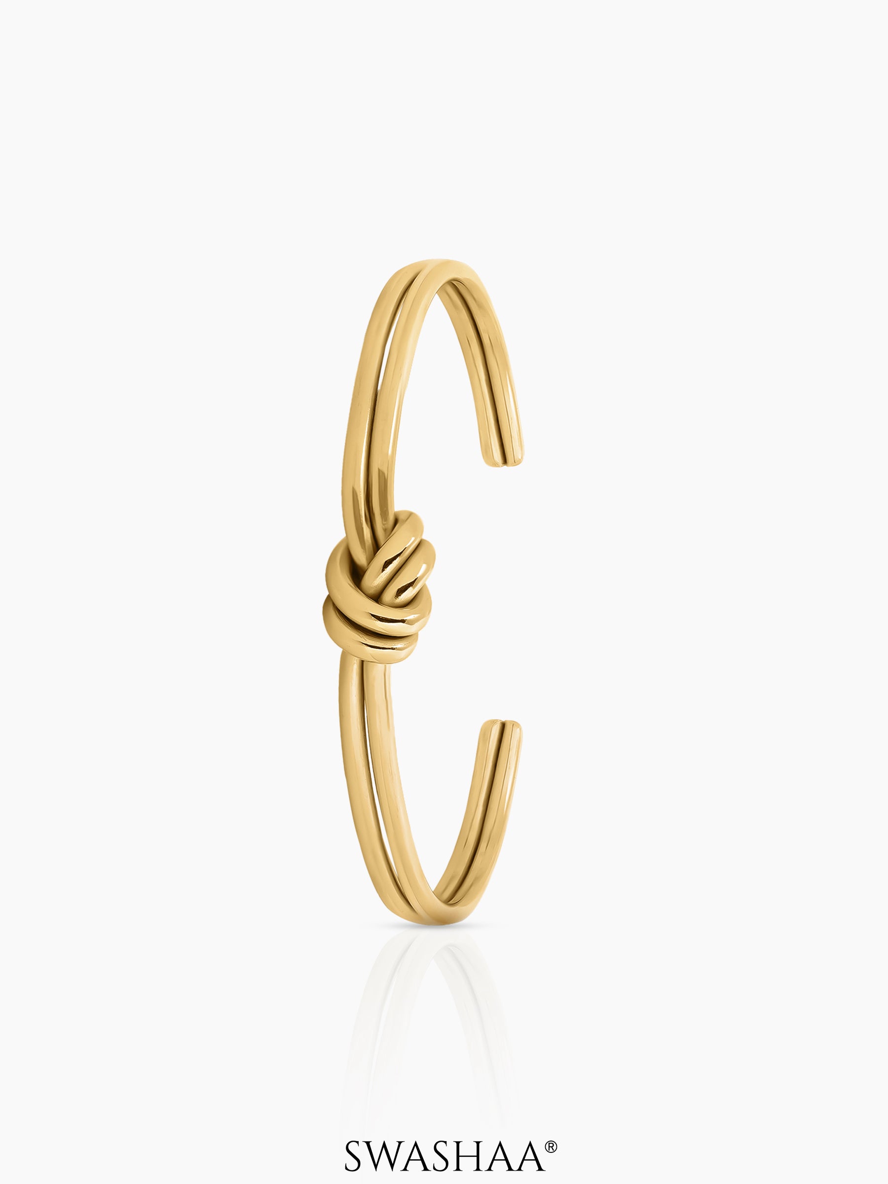 Arlen Knot Cuff Bracelet 18K Gold Plated