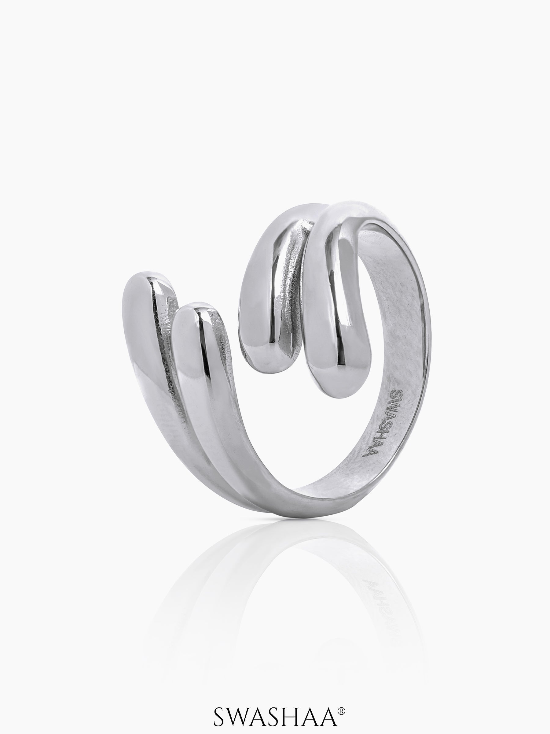 Aella Fluid Wrap Ring Silver