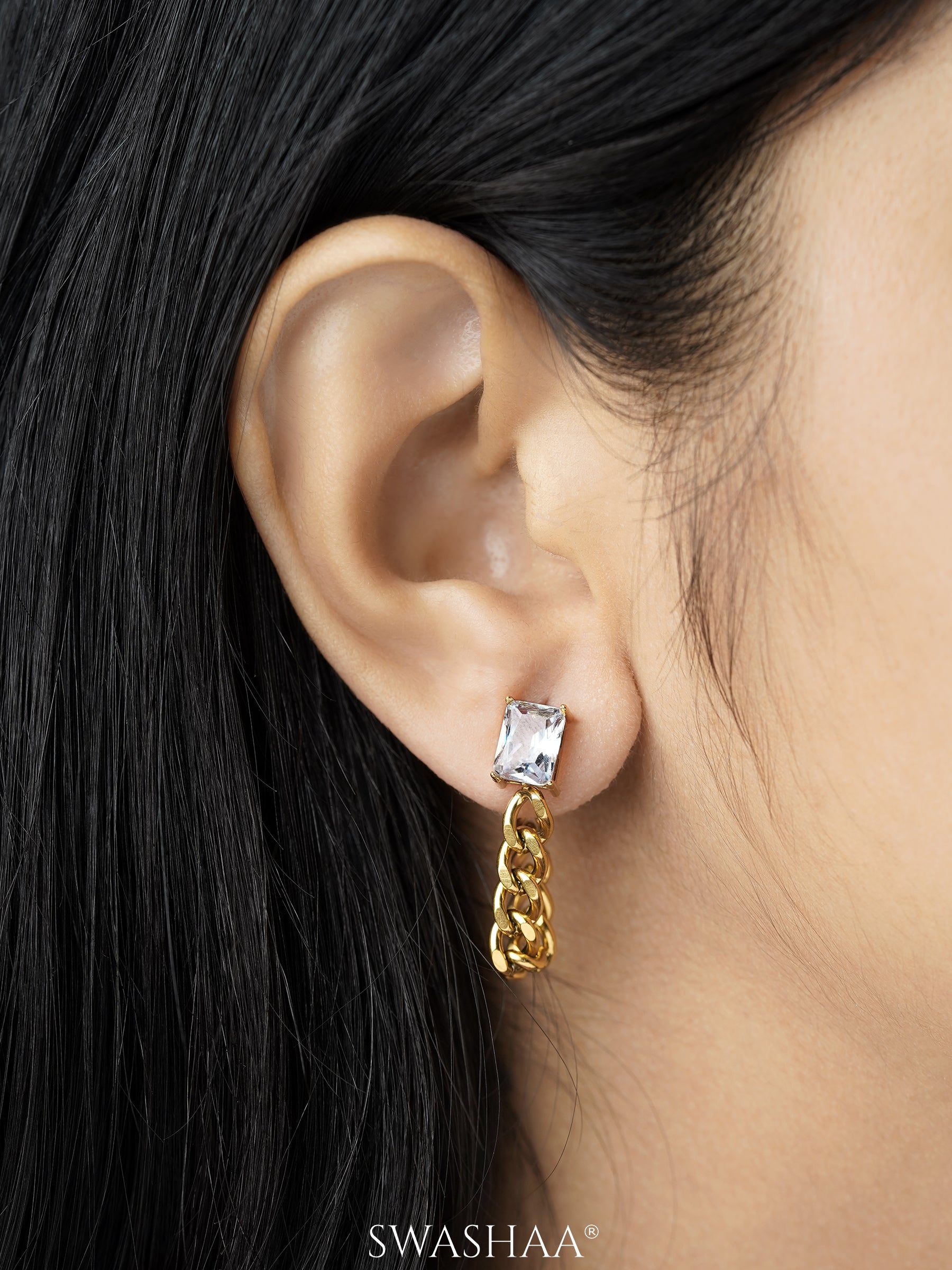 Agnes Chain 18K Gold Plated Earrings