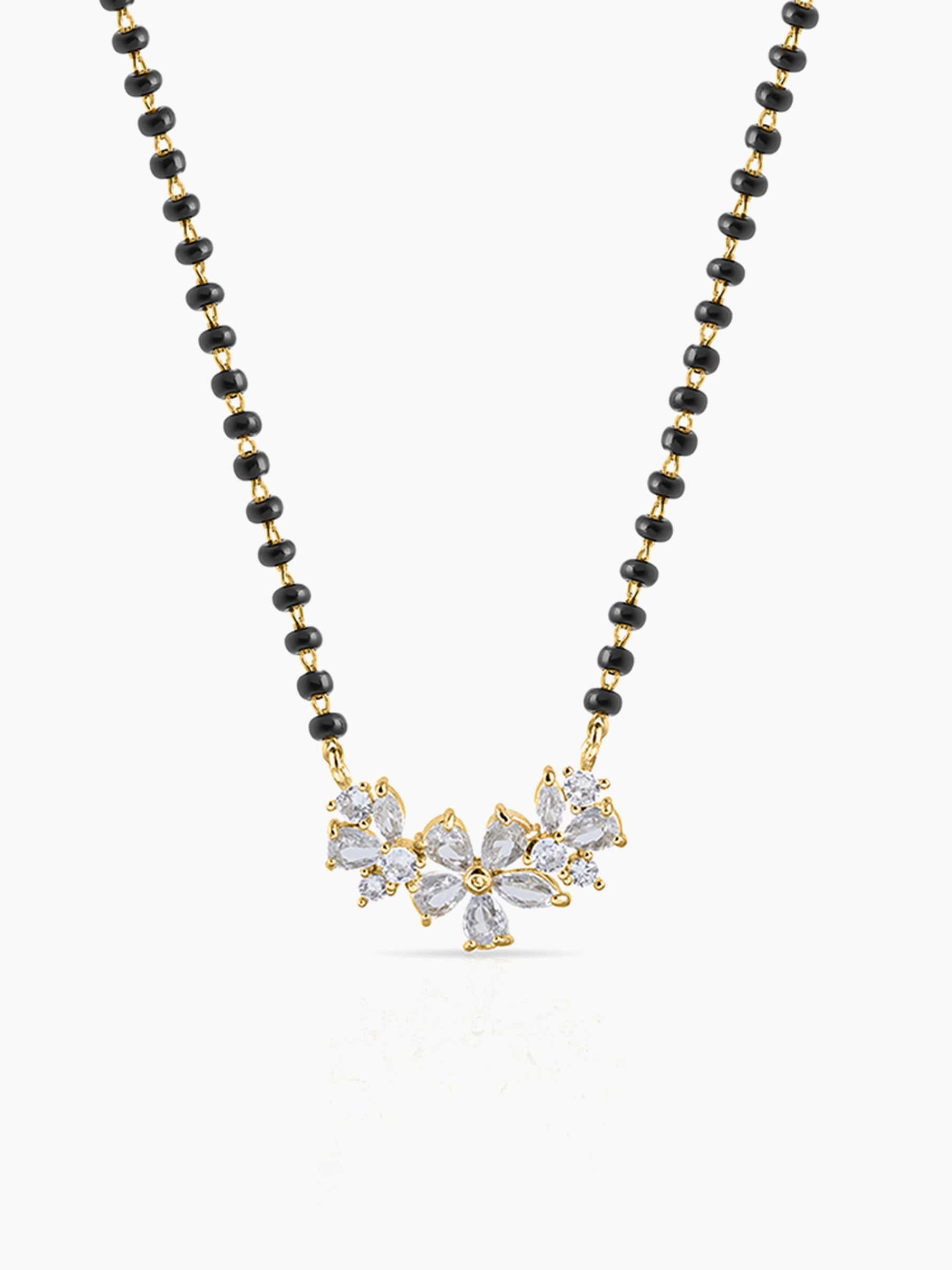 Aira Floral Cluster 18K Gold Plated Mangalsutra Gold