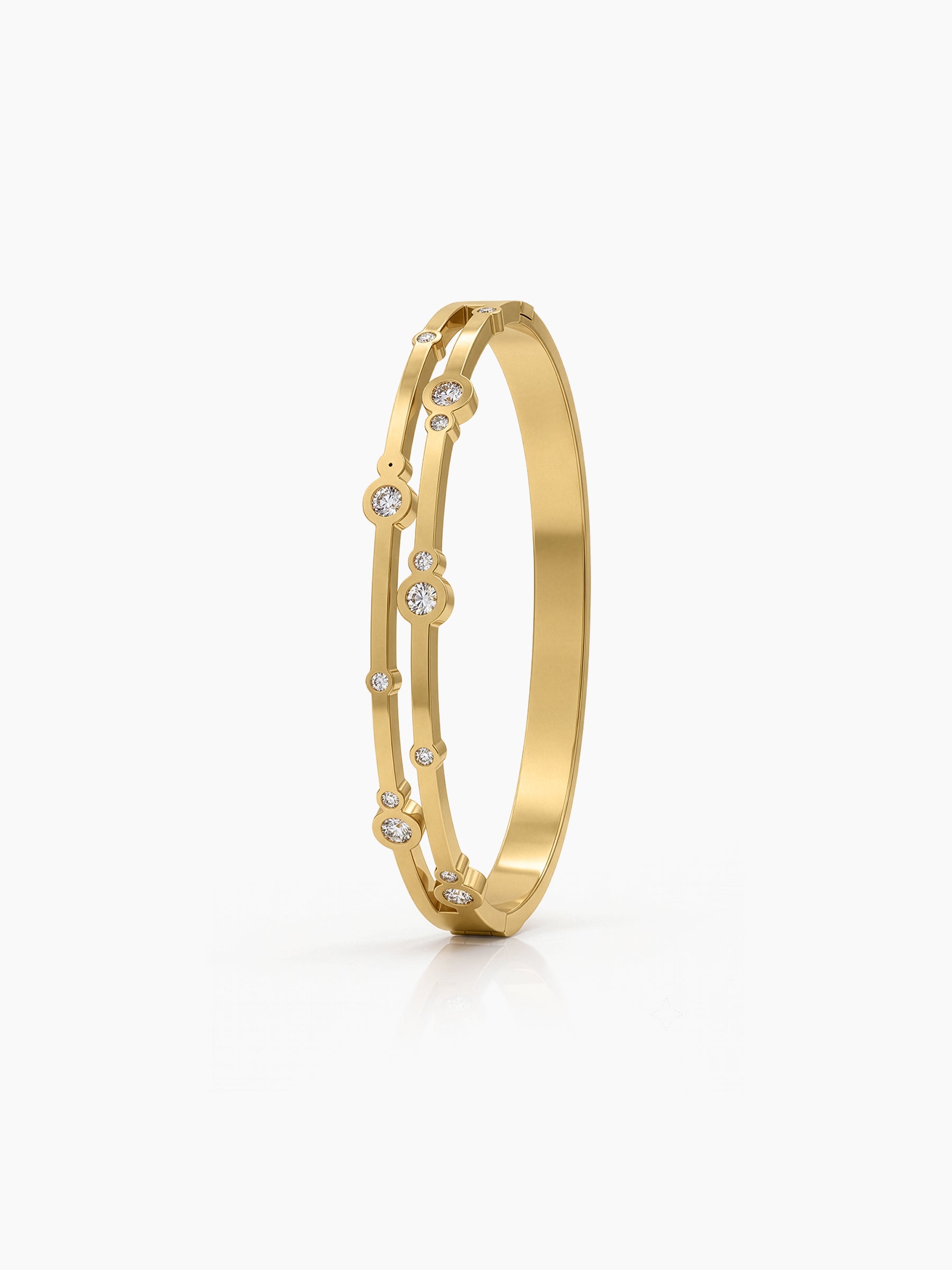 Aireya Diamond 18K Gold Plated Band Bracelet Gold M