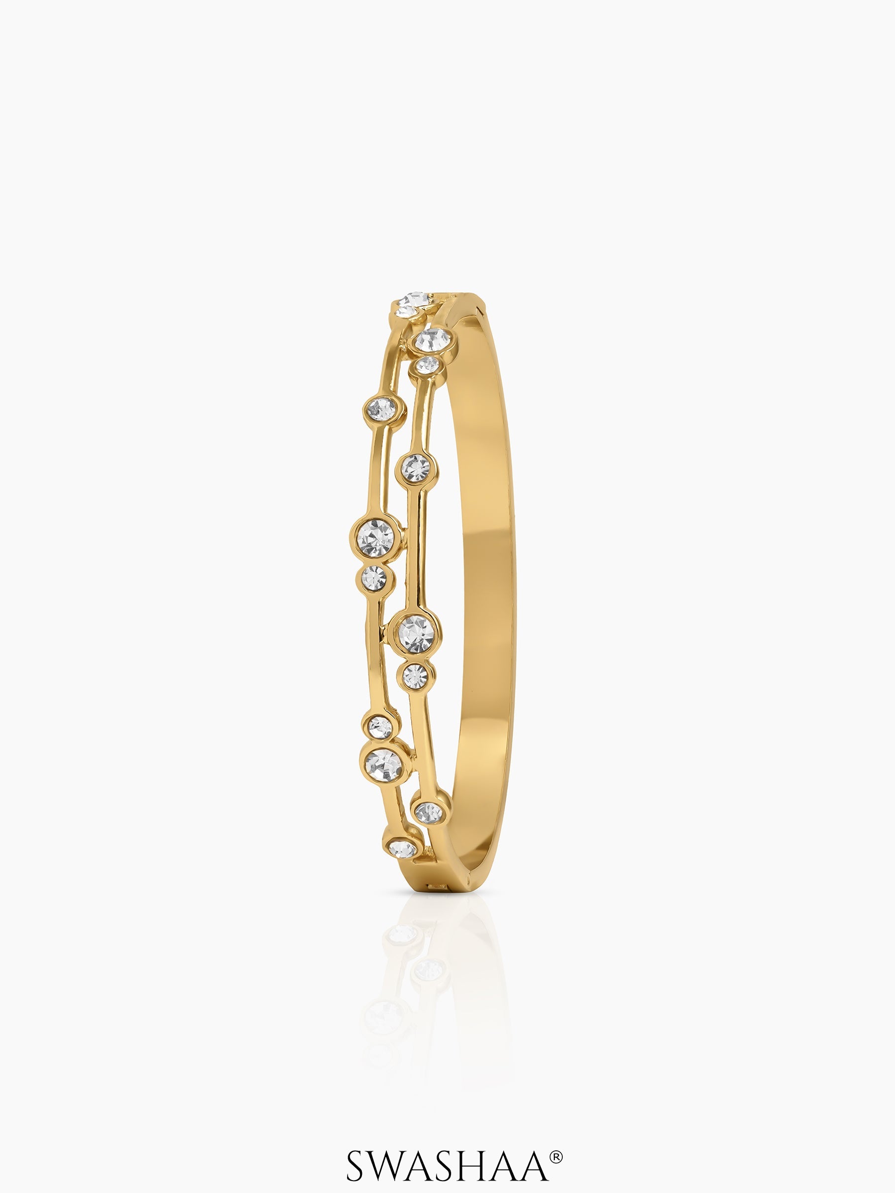 Aireya Diamond Band Bracelet 18K Gold Plated