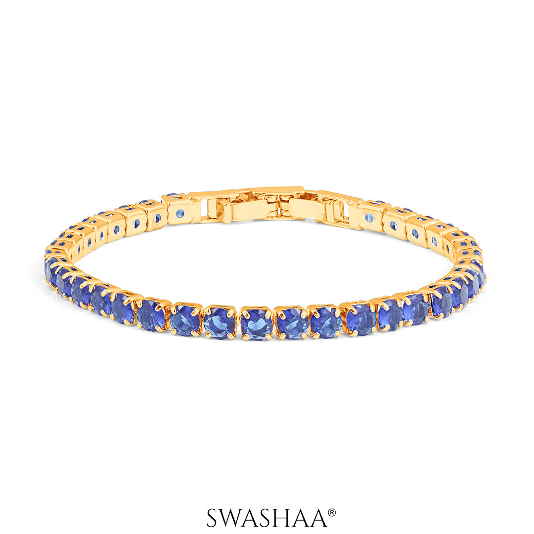 Orion Diamond Women's Bracelet Blue 18K Gold Plated