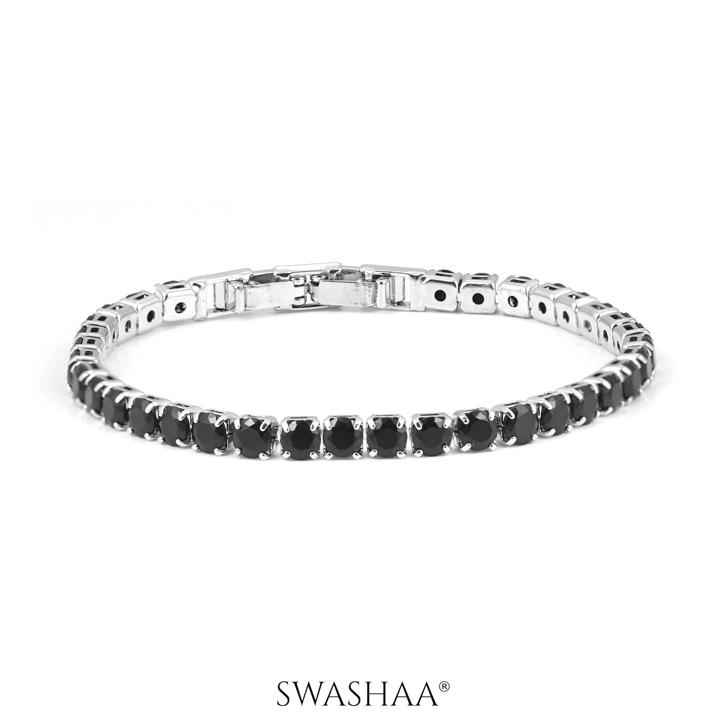 Orion Diamond Women's Bracelet Black Silver