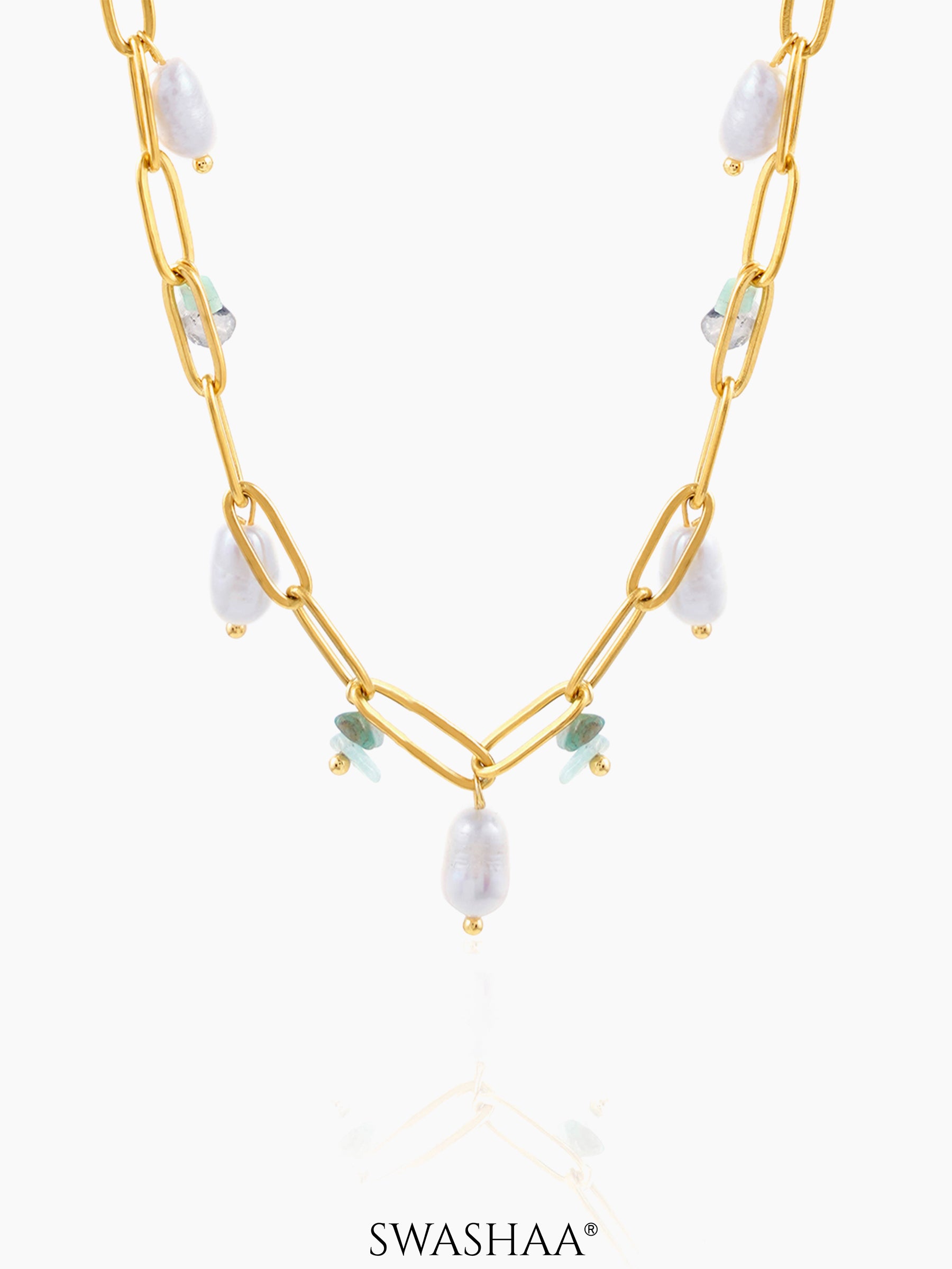Alka Pearl 18K Gold Plated Necklace Gold