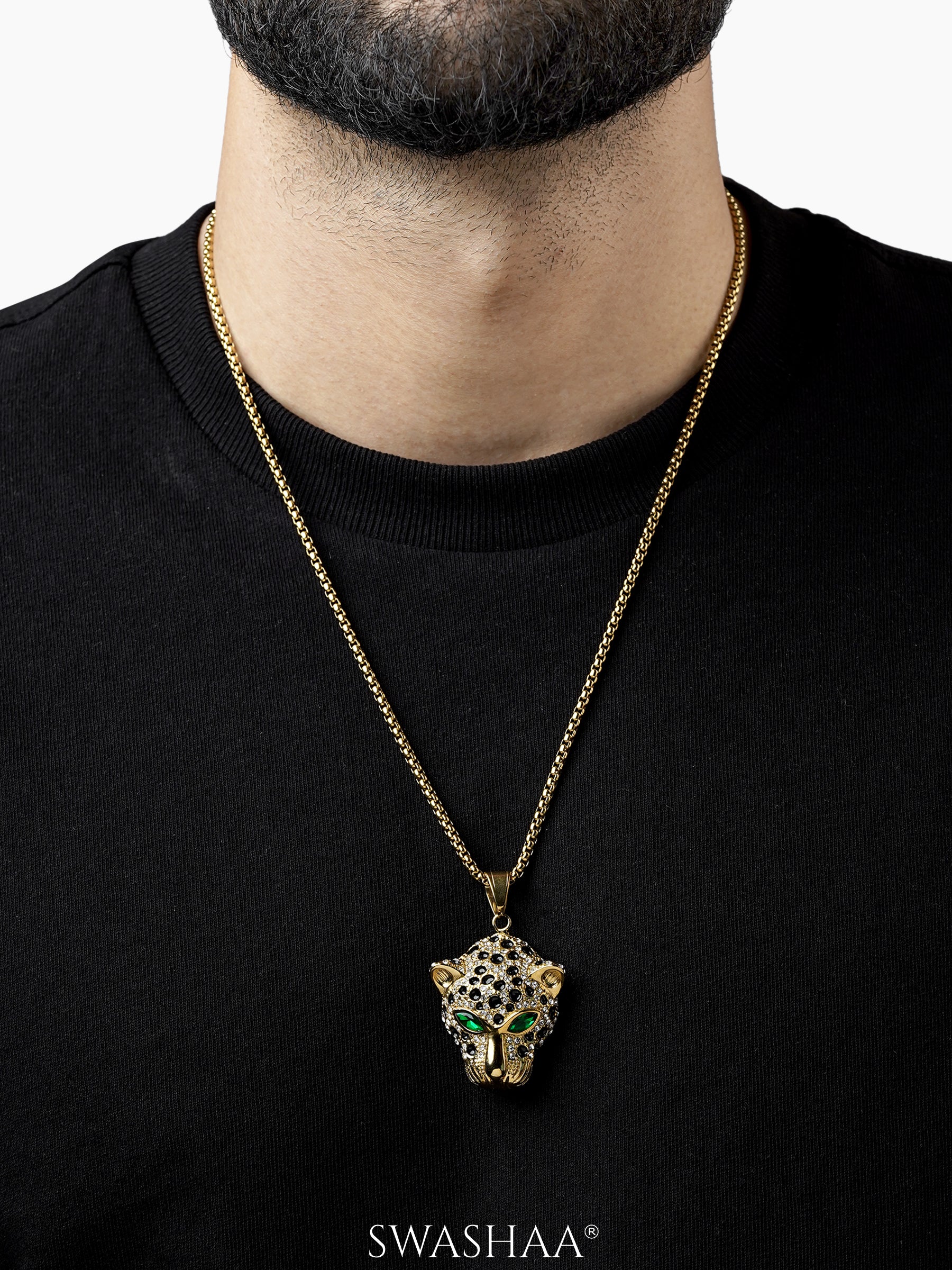 Amur 18K Gold Plated Men's Chain Pendant