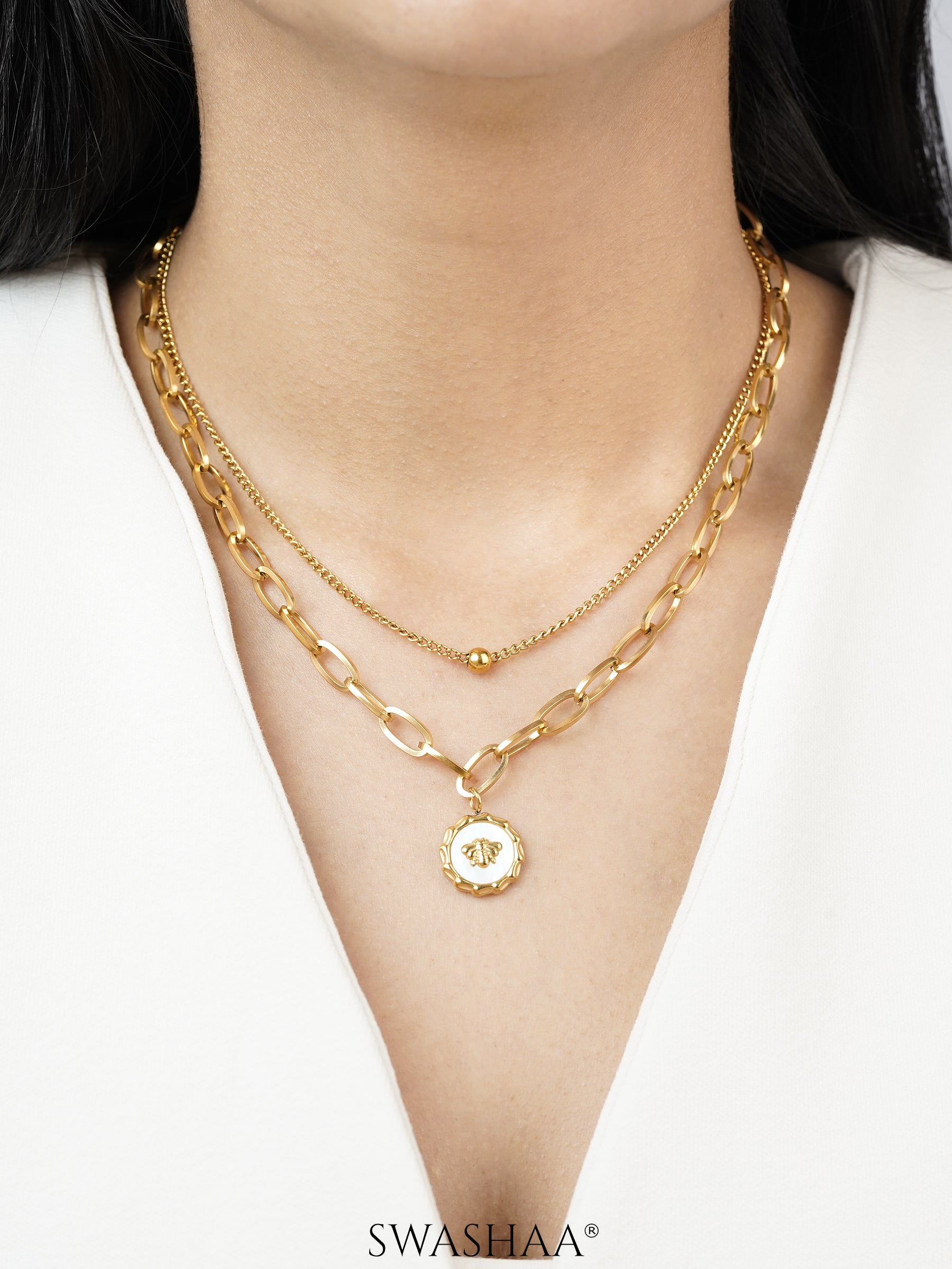 Ana 18K Gold Plated Layered Necklace