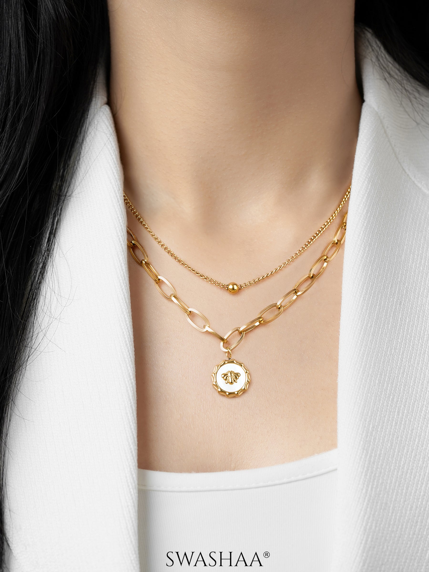 Ana 18K Gold Plated Layered Necklace