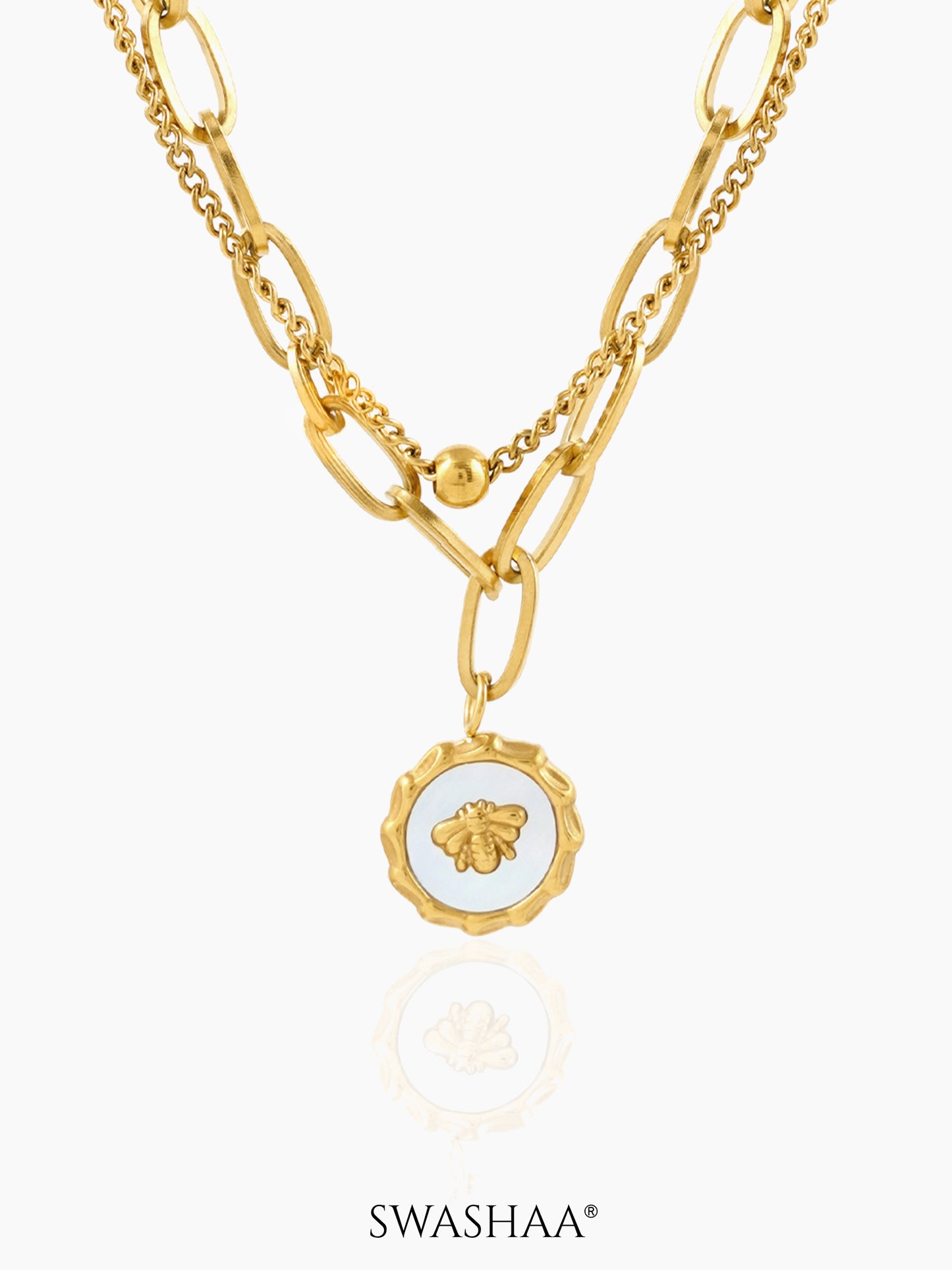 Ana 18K Gold Plated Layered Necklace Gold