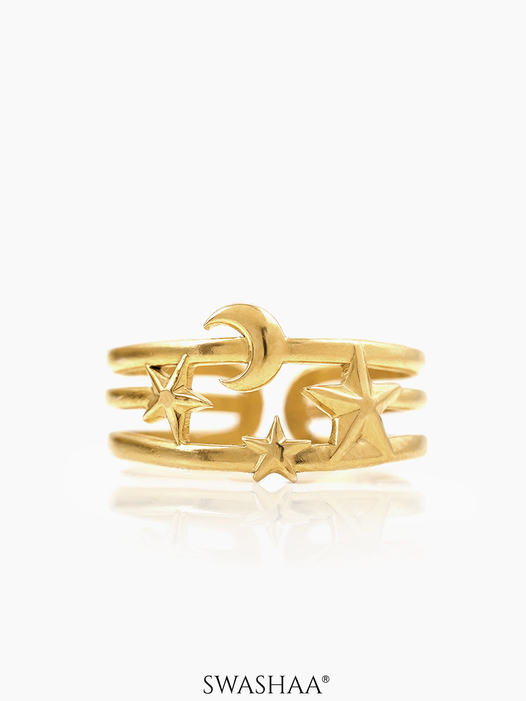 Anahi Star 18K Gold Plated Ring Gold