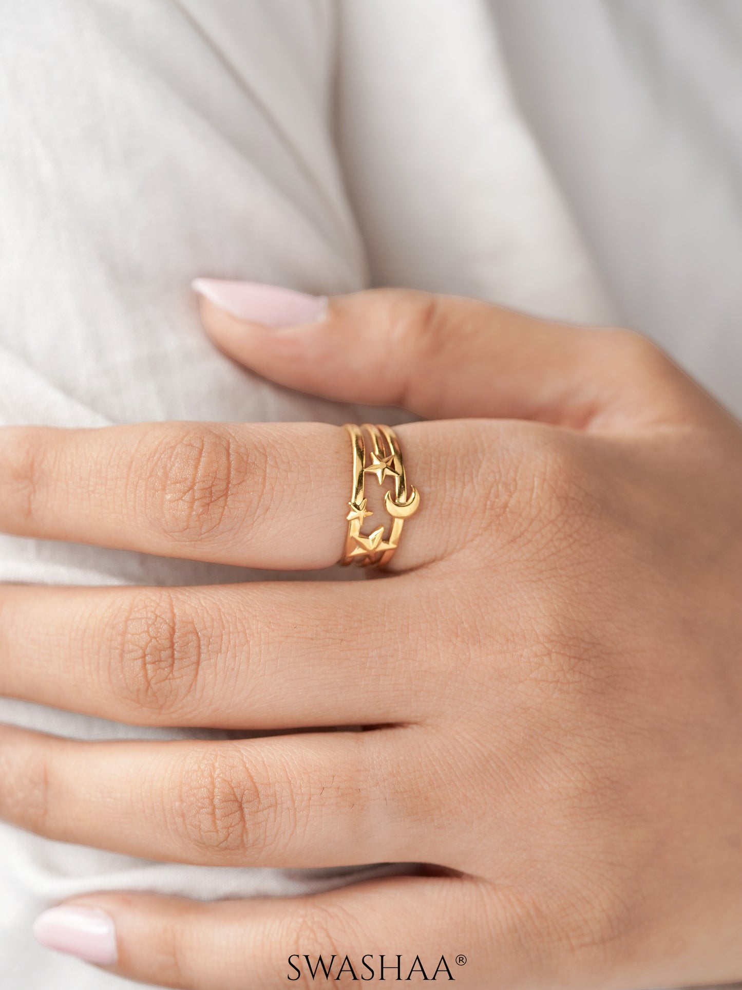 Anahi Star 18K Gold Plated Ring