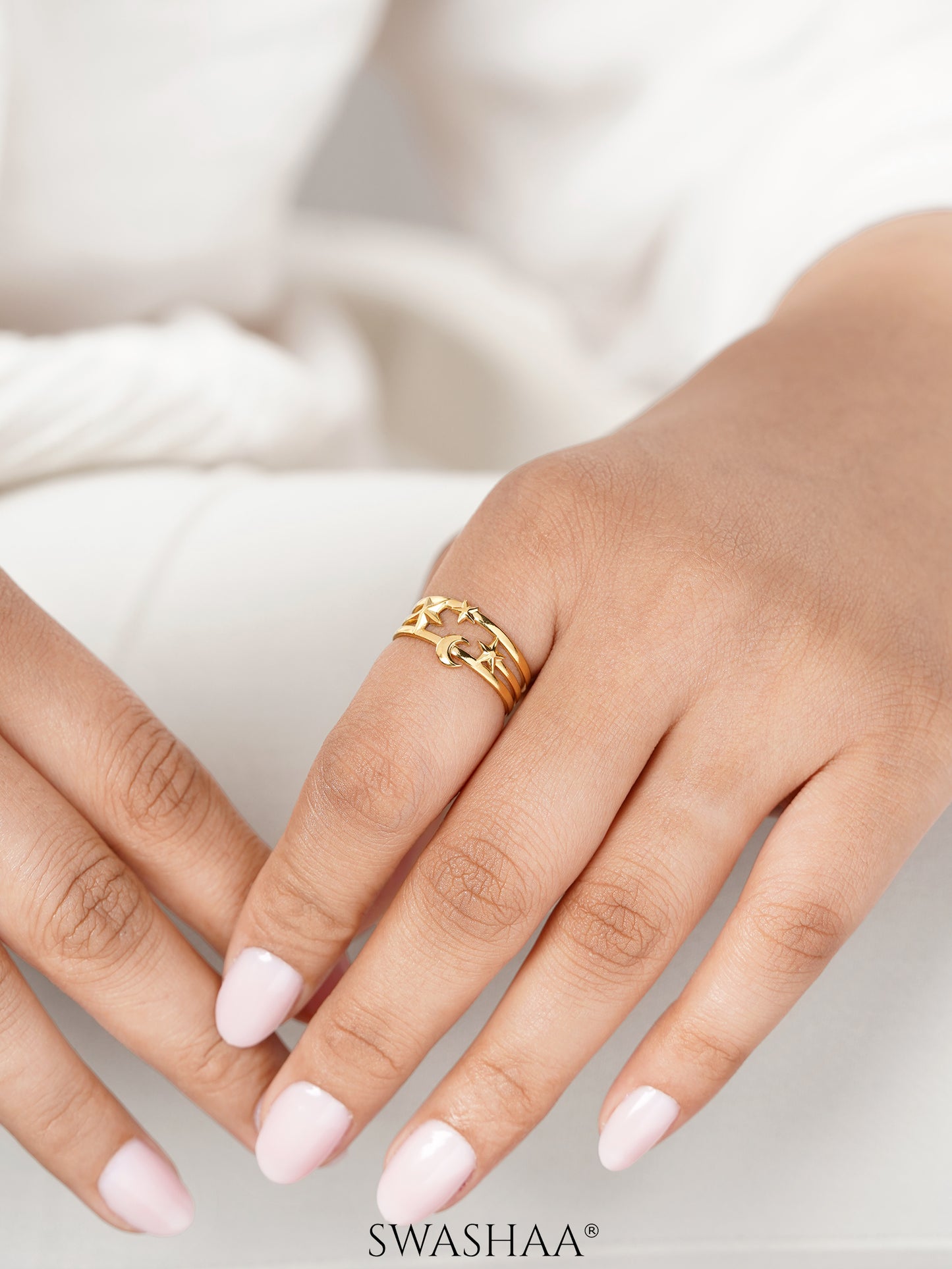 Anahi Star 18K Gold Plated Ring
