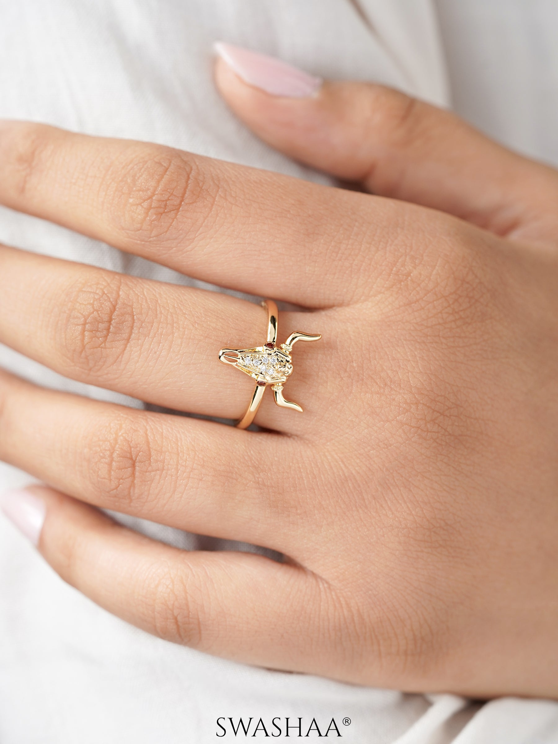 Antlers 18K Gold Plated Ring