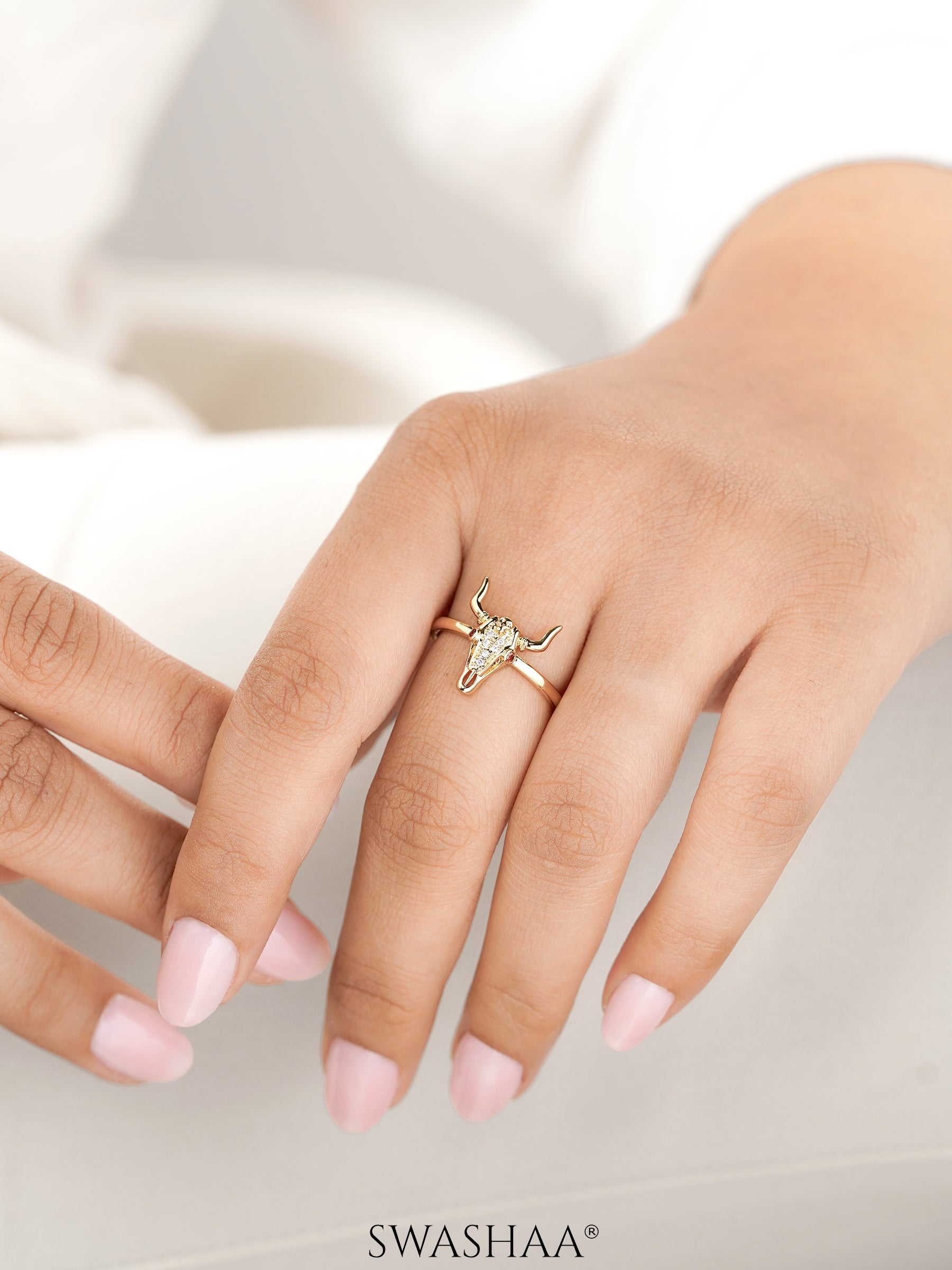 Antlers 18K Gold Plated Ring