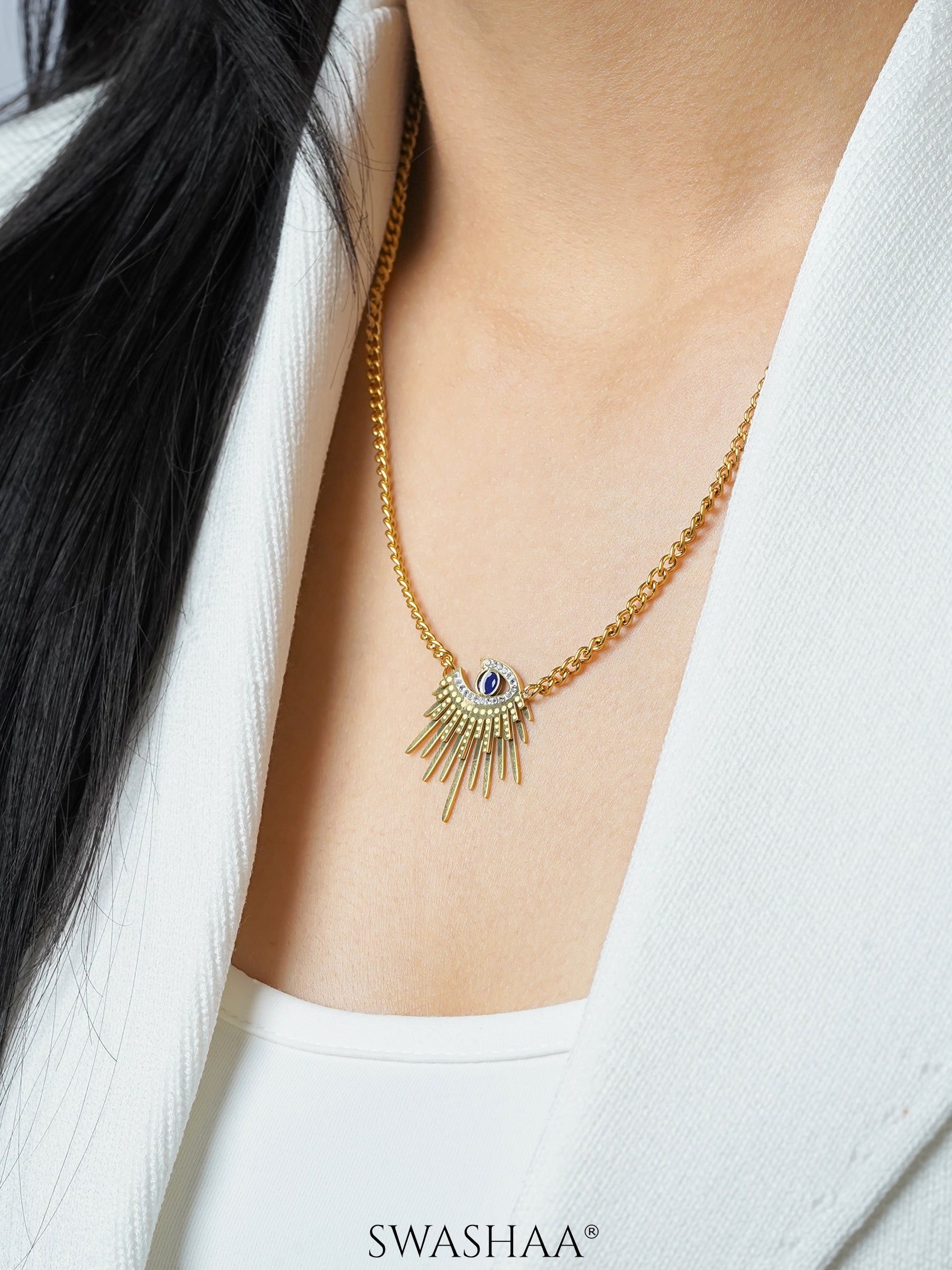 Anubis Eye 18K Gold Plated Necklace