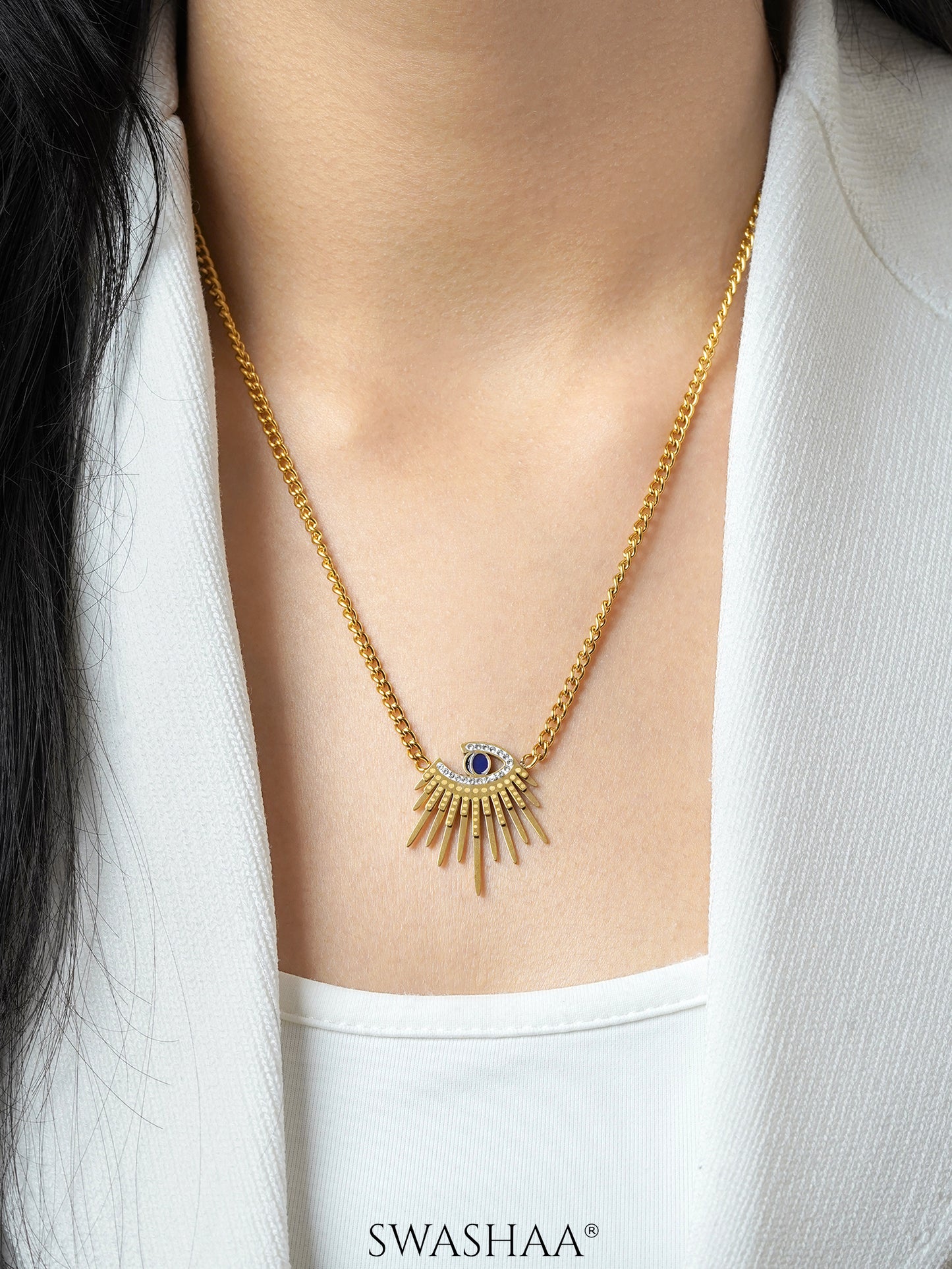 Anubis Eye 18K Gold Plated Necklace