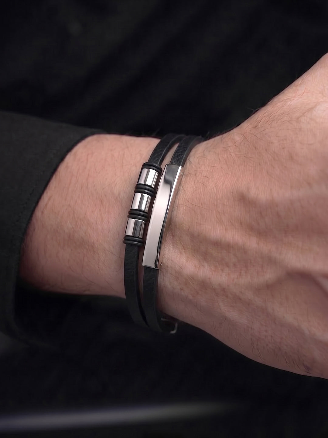 Arelon Men's Leather Bracelet