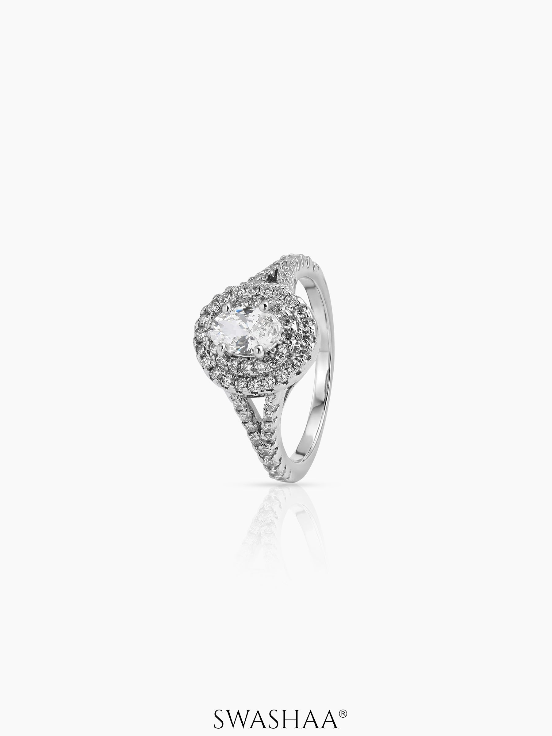 Arista Solitaire Ring Silver