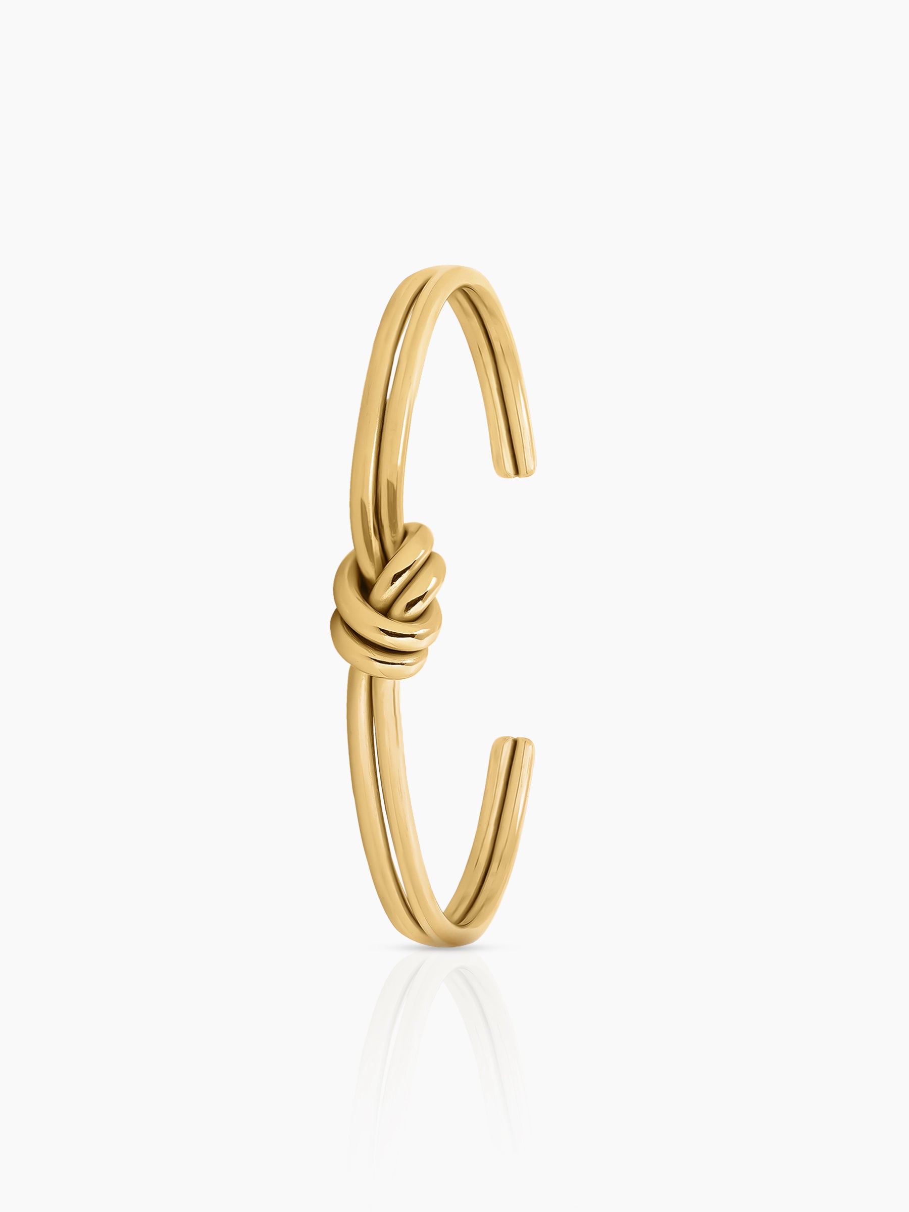 Arlen Knot 18K Gold Plated Cuff Bracelet Gold
