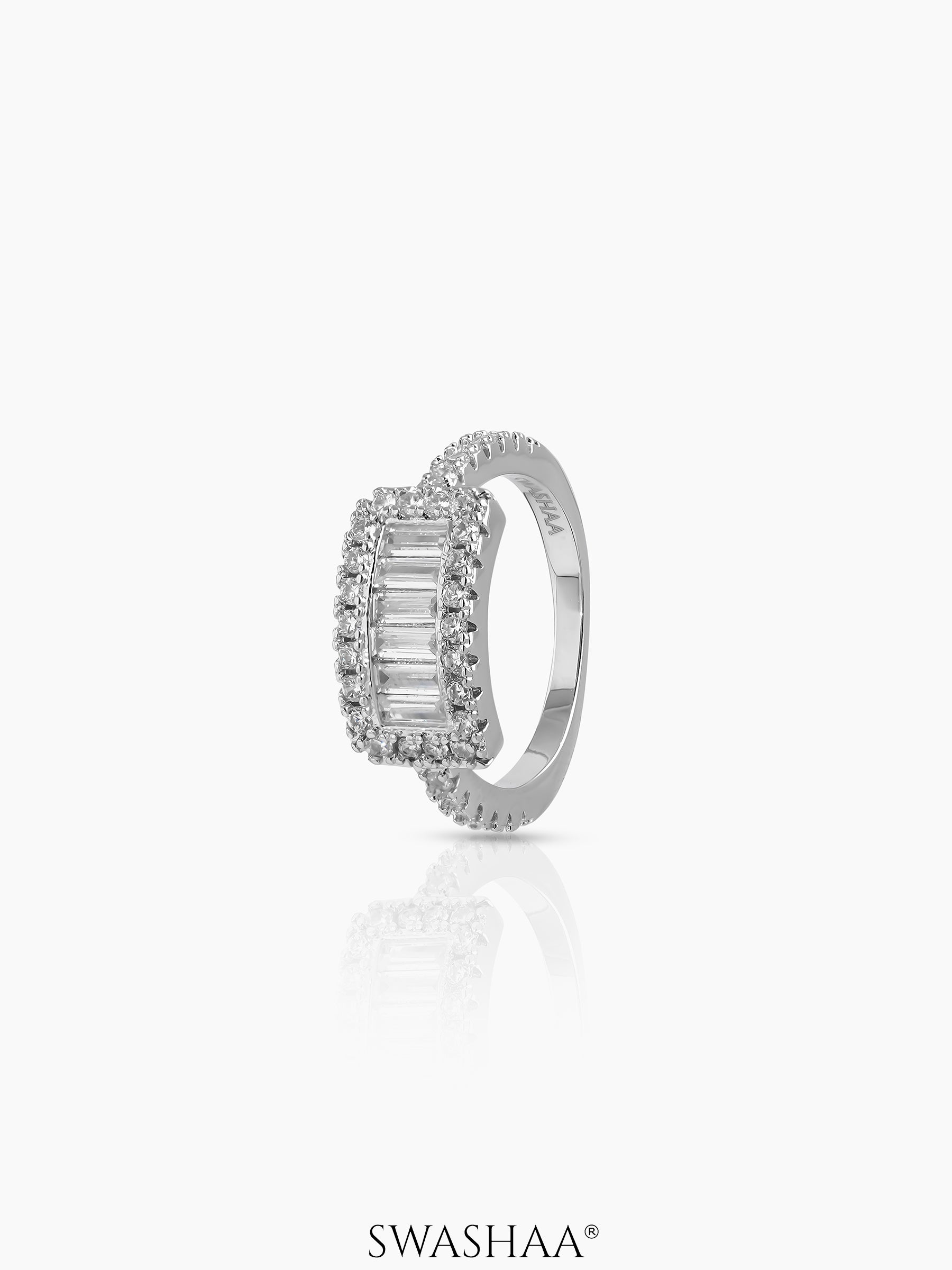 Arxen Solitaire Band Ring Silver