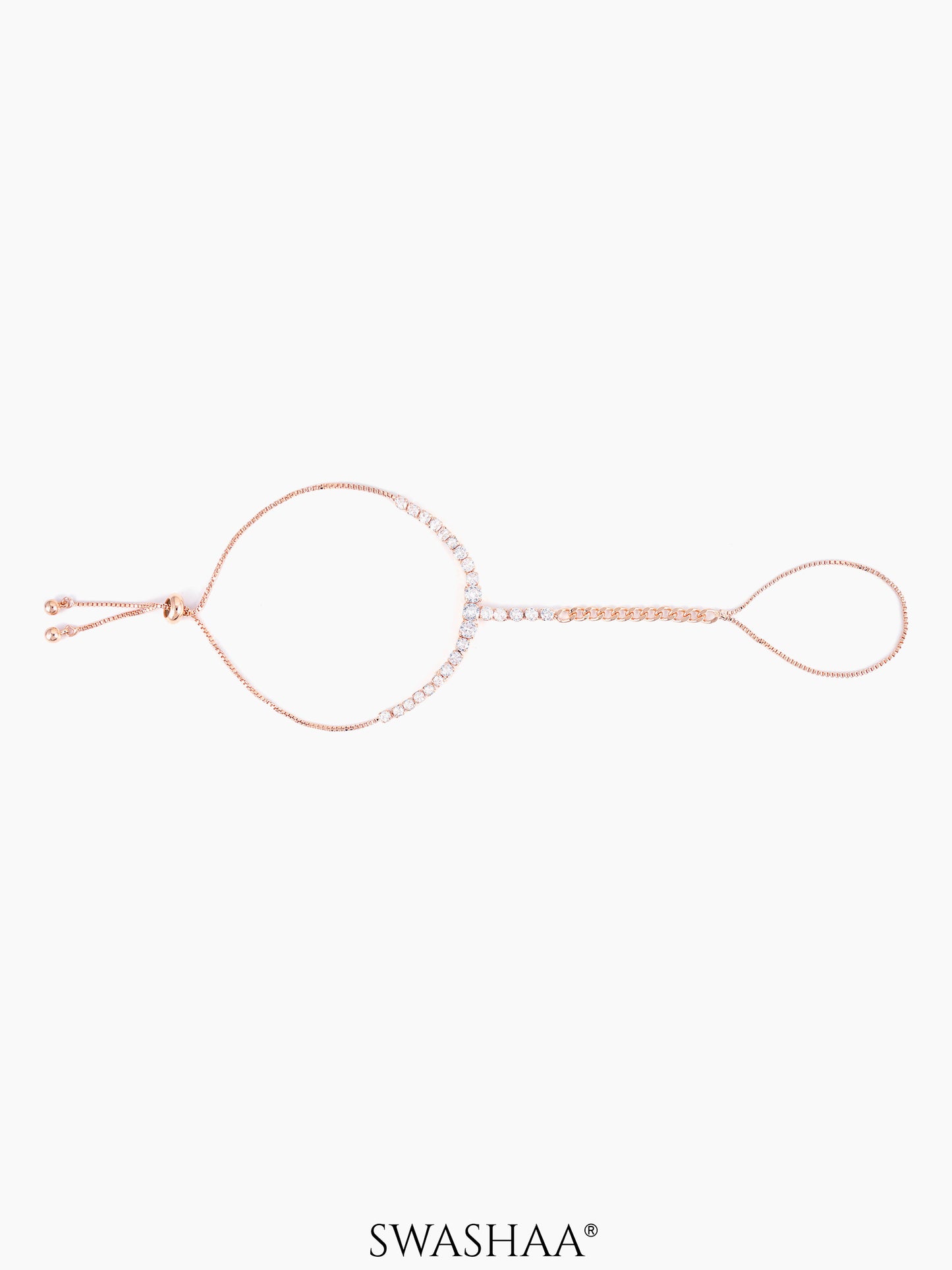 Ashna Rosegold Plated Ring Bracelet