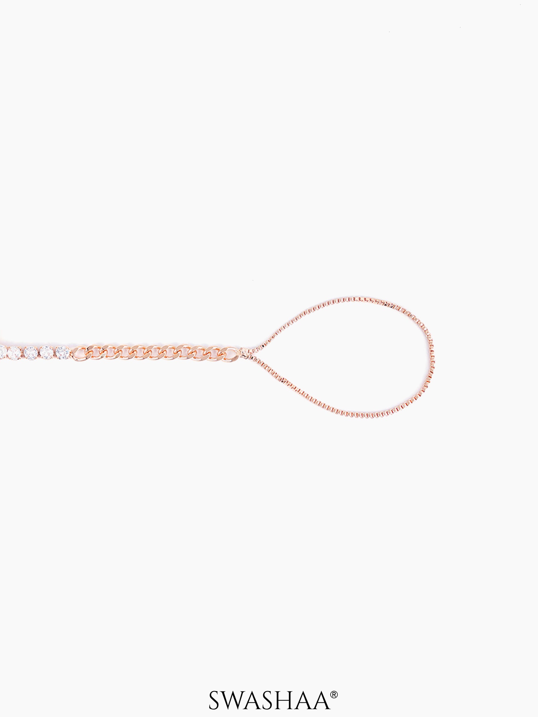 Ashna Rosegold Plated Ring Bracelet