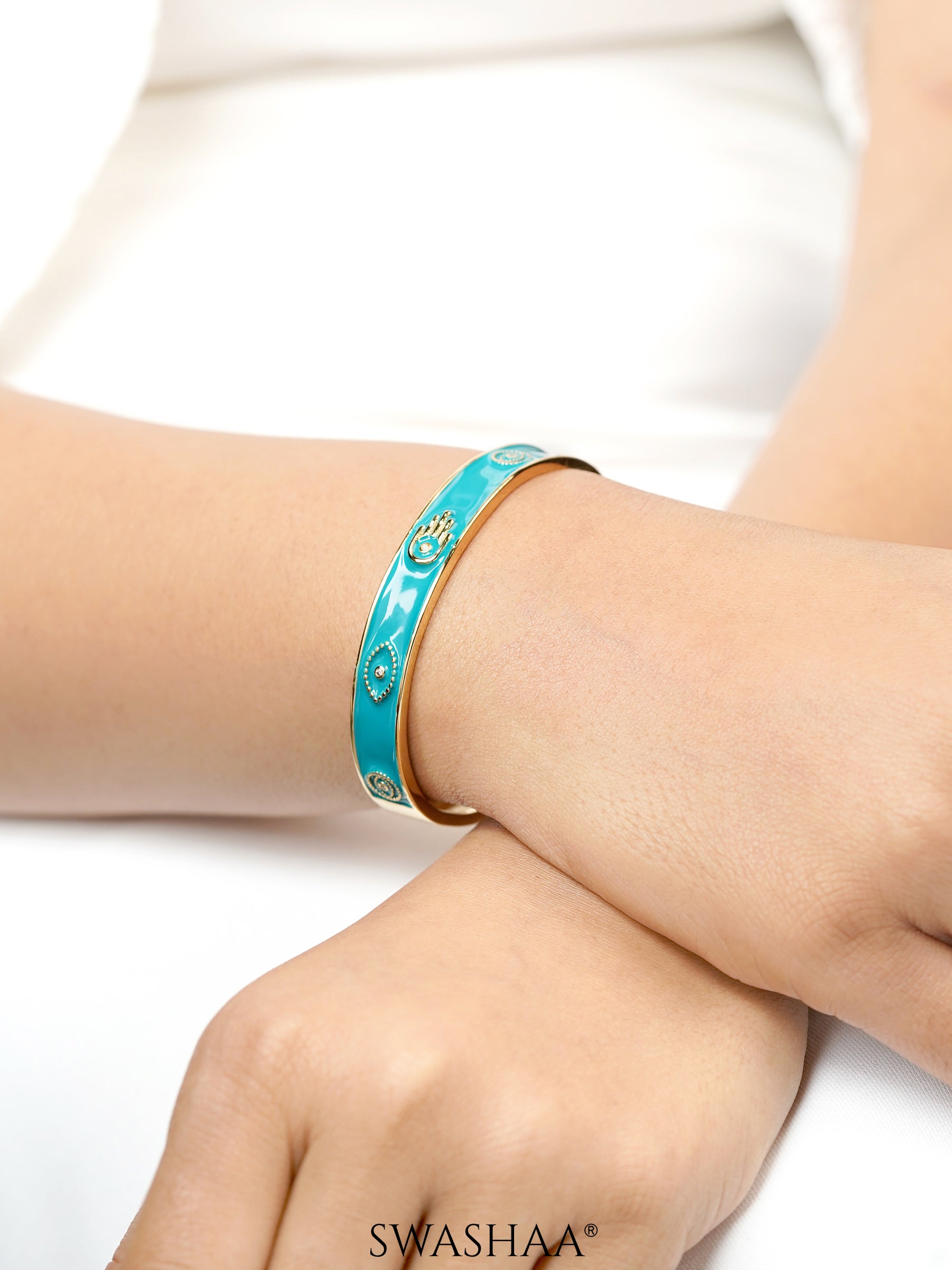 Aston 18K Gold Plated Cuff Bracelet