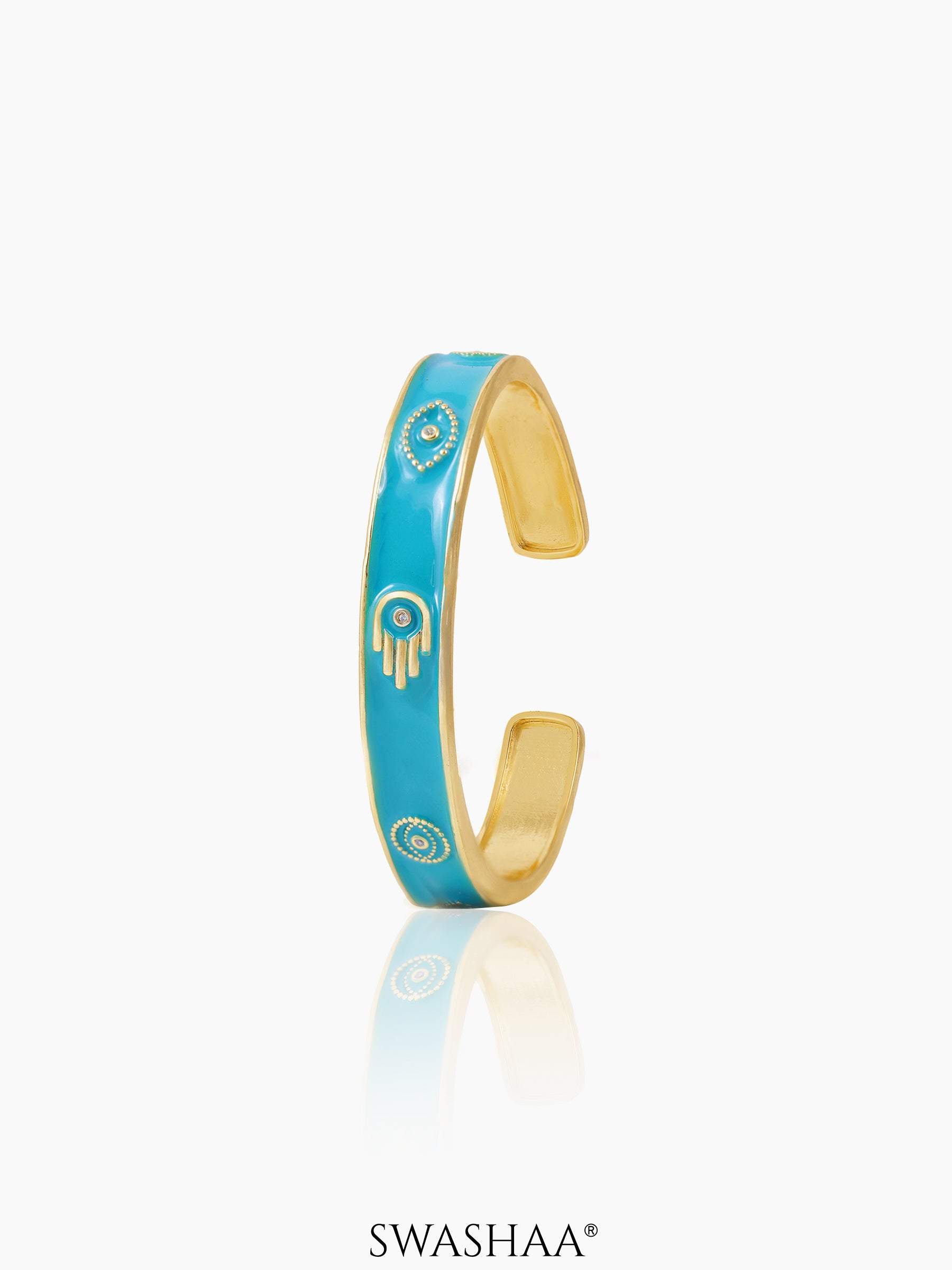 Aston 18K Gold Plated Cuff Bracelet