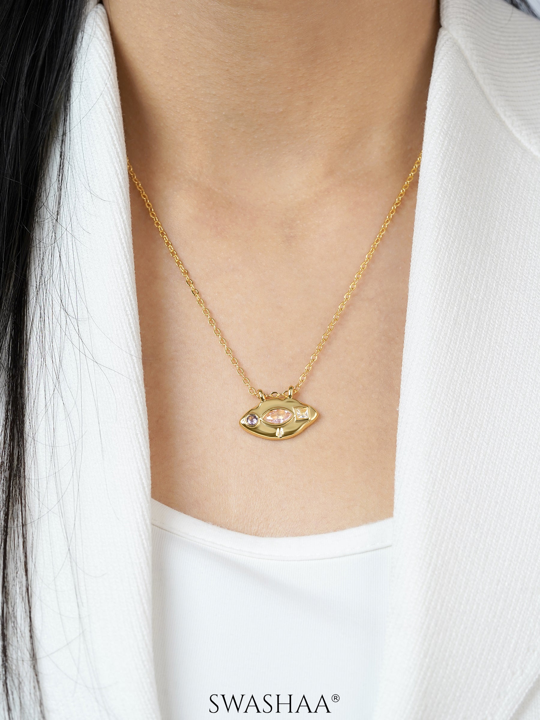 Astra Eye 18K Gold Plated Necklace