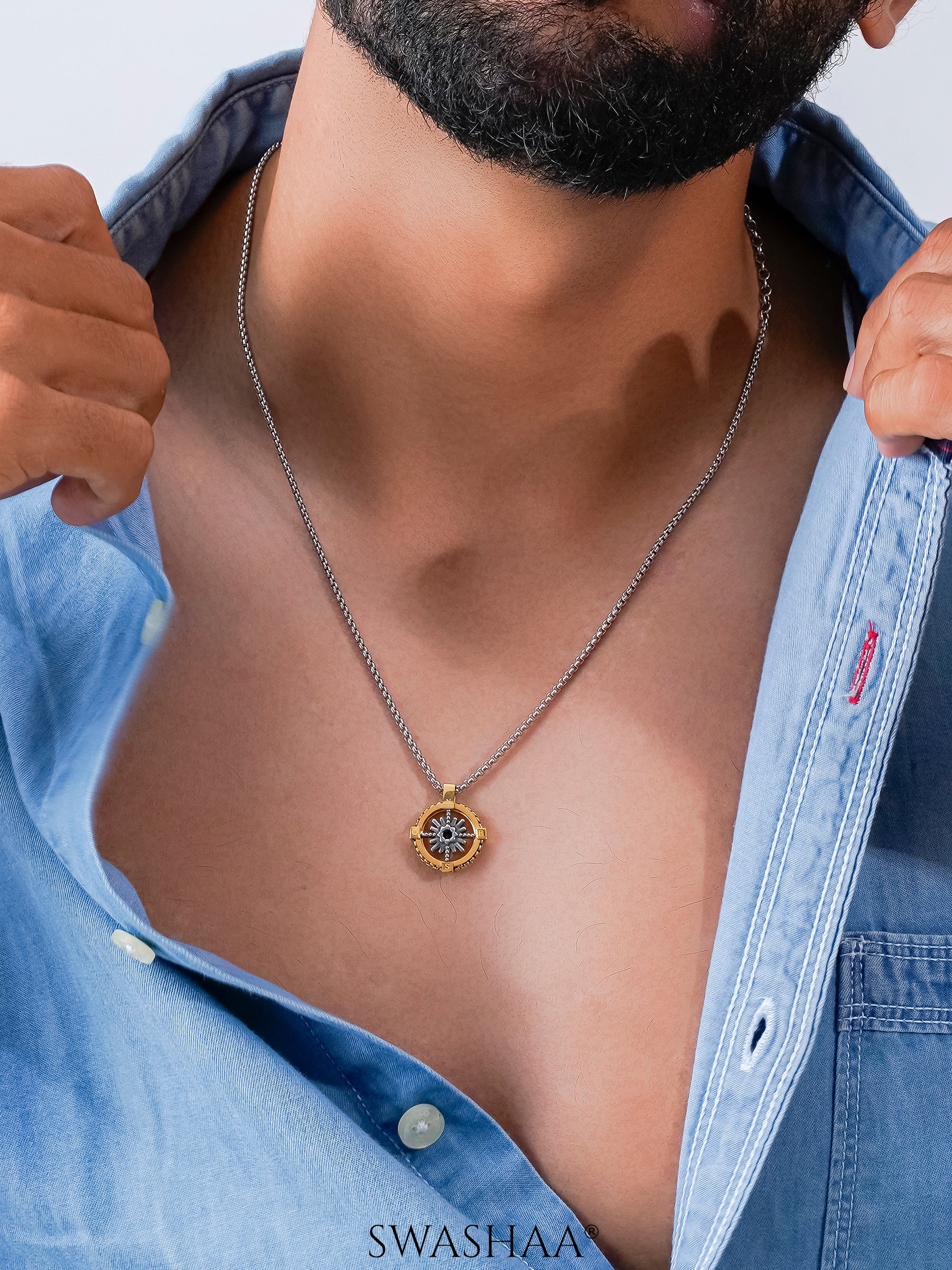Atlas Circuit Men's Chain Pendant