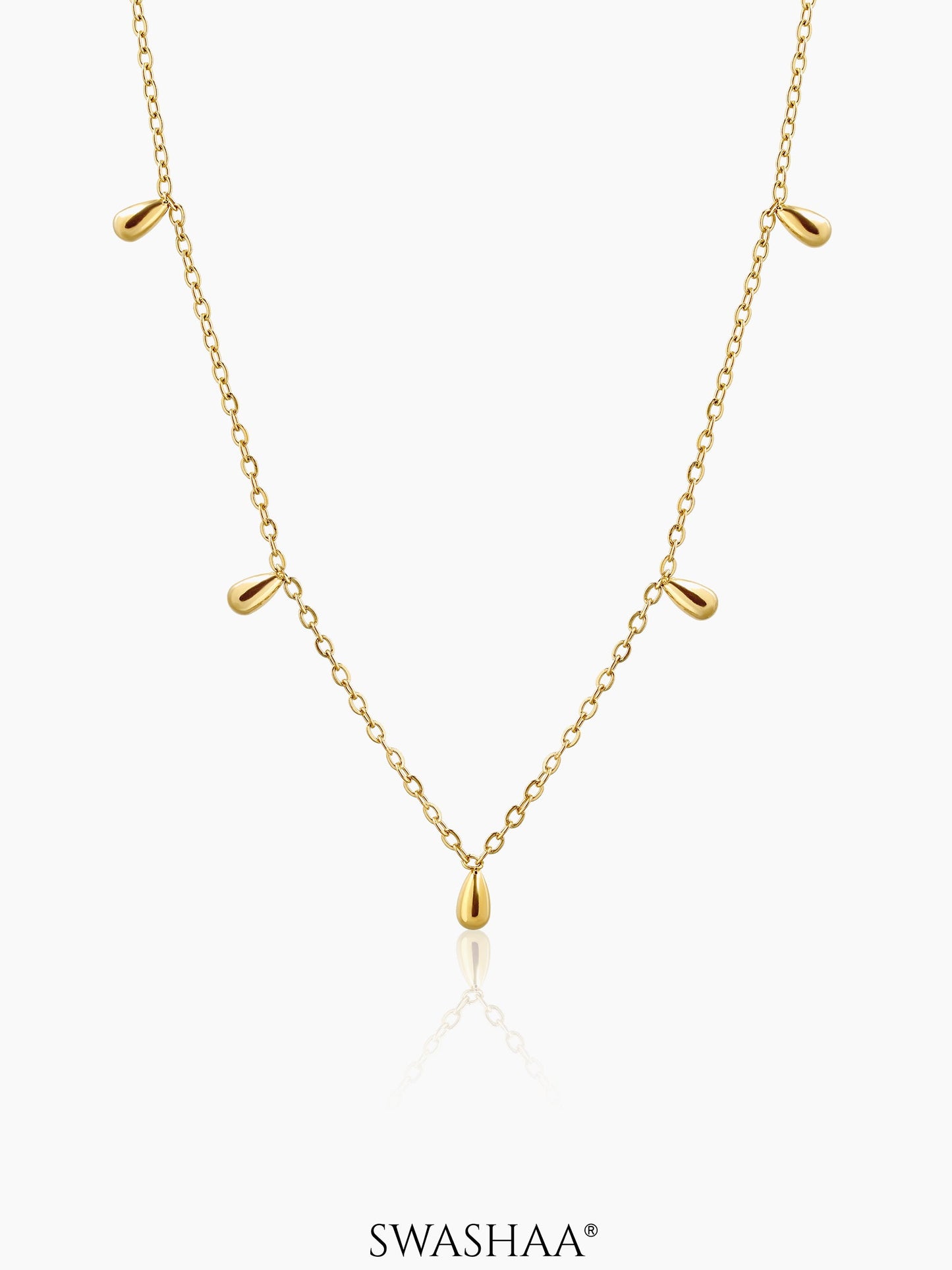 Ava Teardrop 14K Gold Plated Necklace Gold
