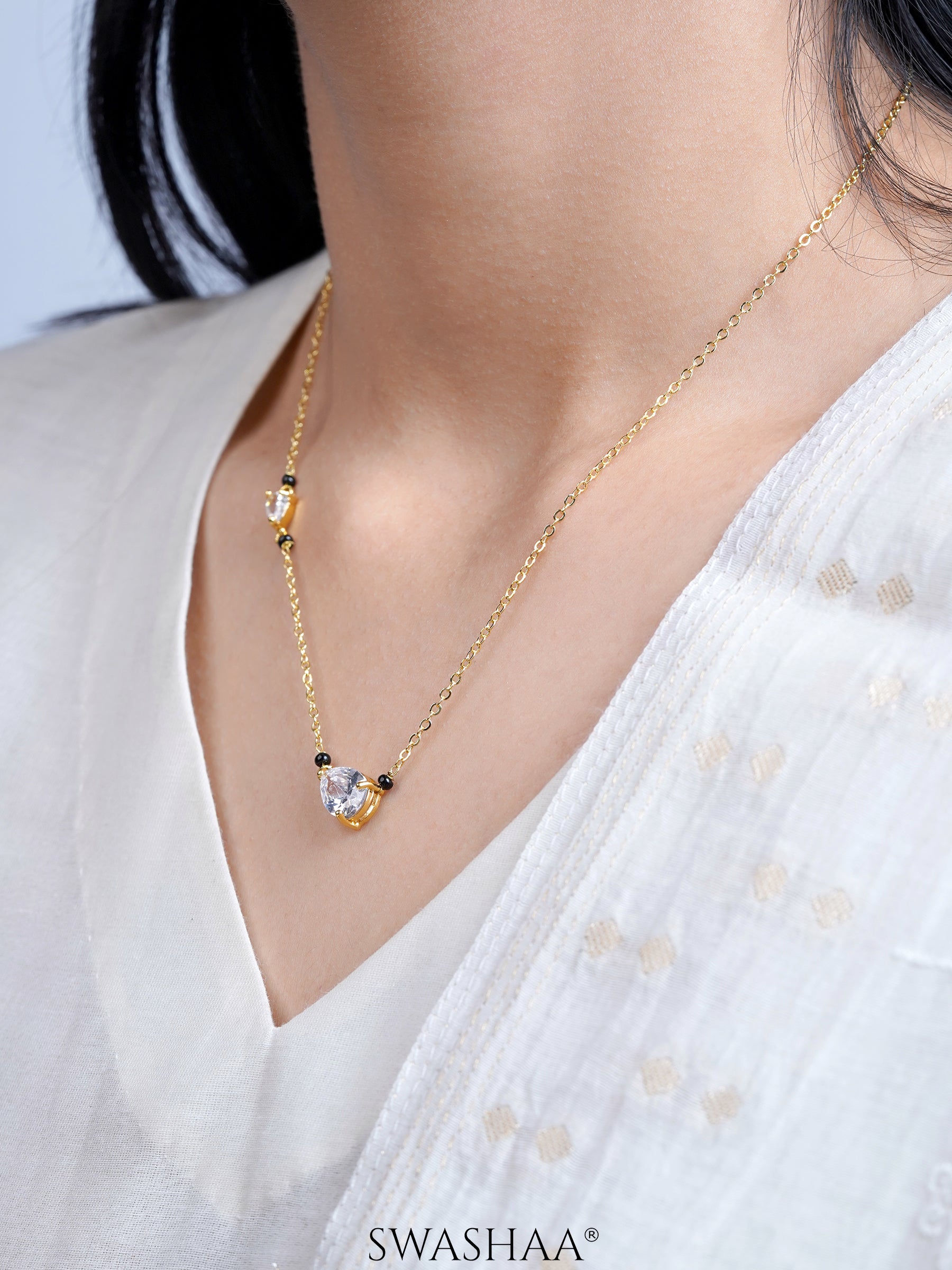 Avanti Pear Solitaire Diamond Mangalsutra