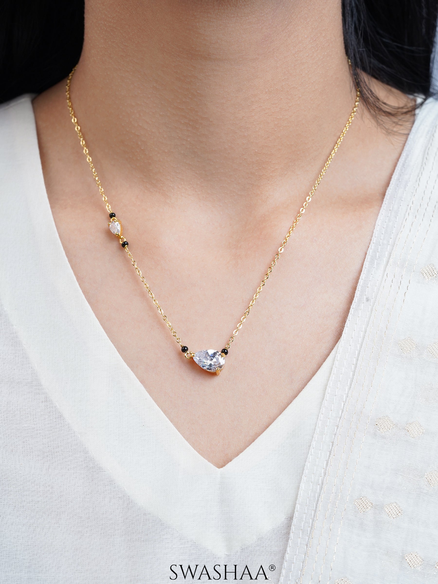 Avanti Pear Solitaire Diamond Mangalsutra