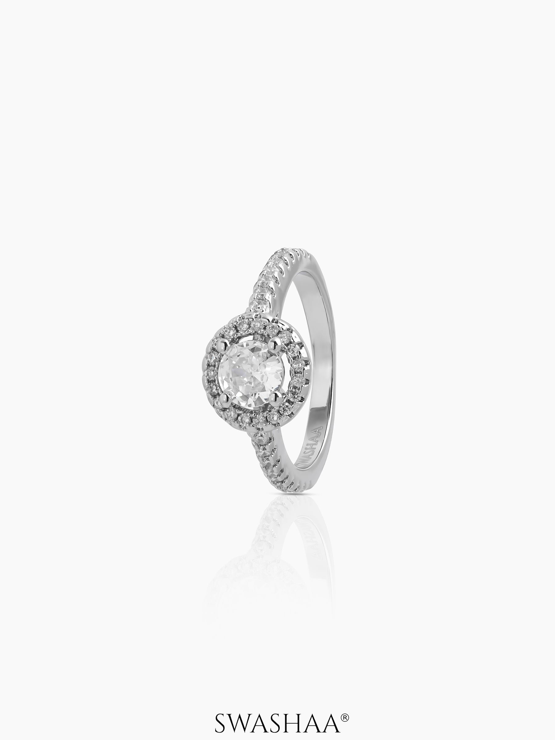 Aviora Solitaire Ring Silver