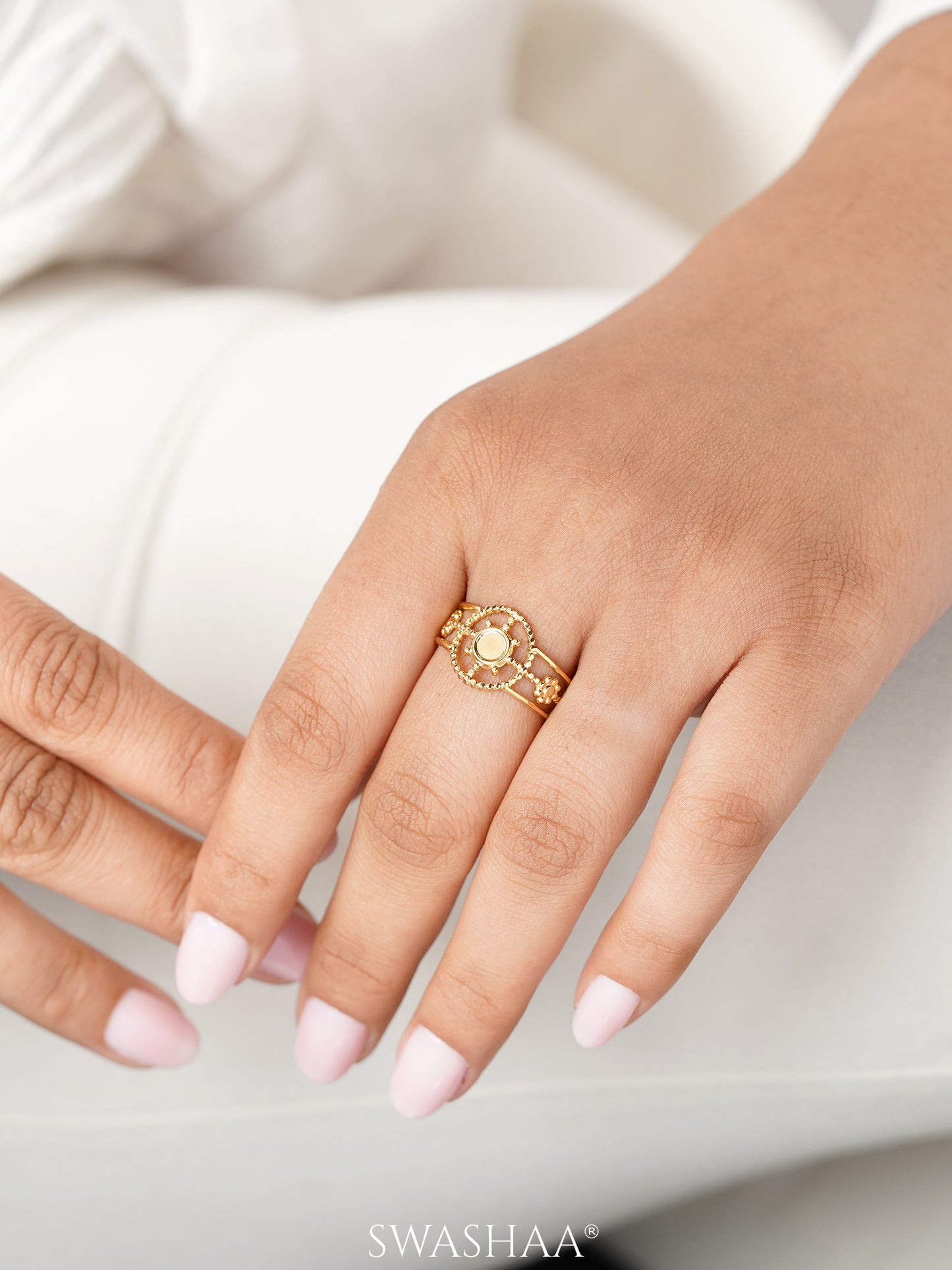 Aza 18K Gold Plated Ring