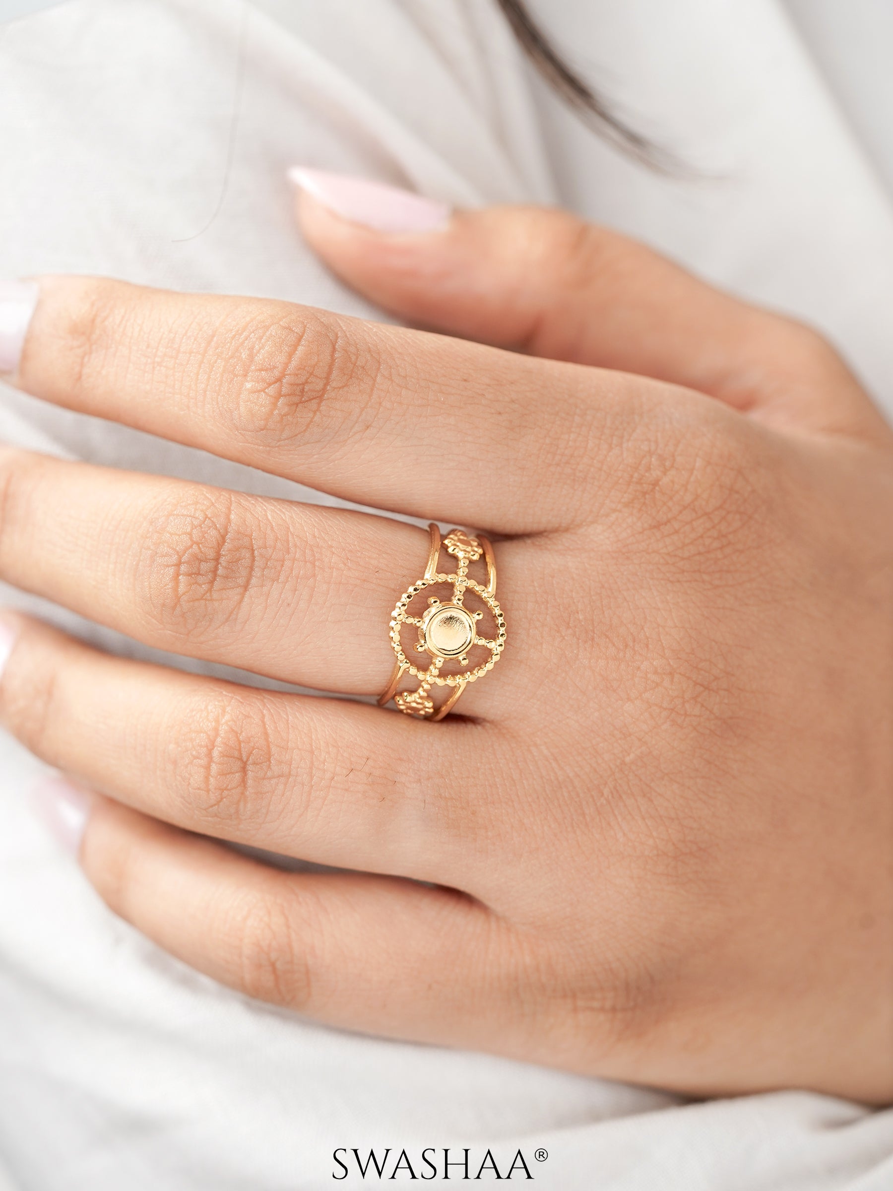 Aza 18K Gold Plated Ring