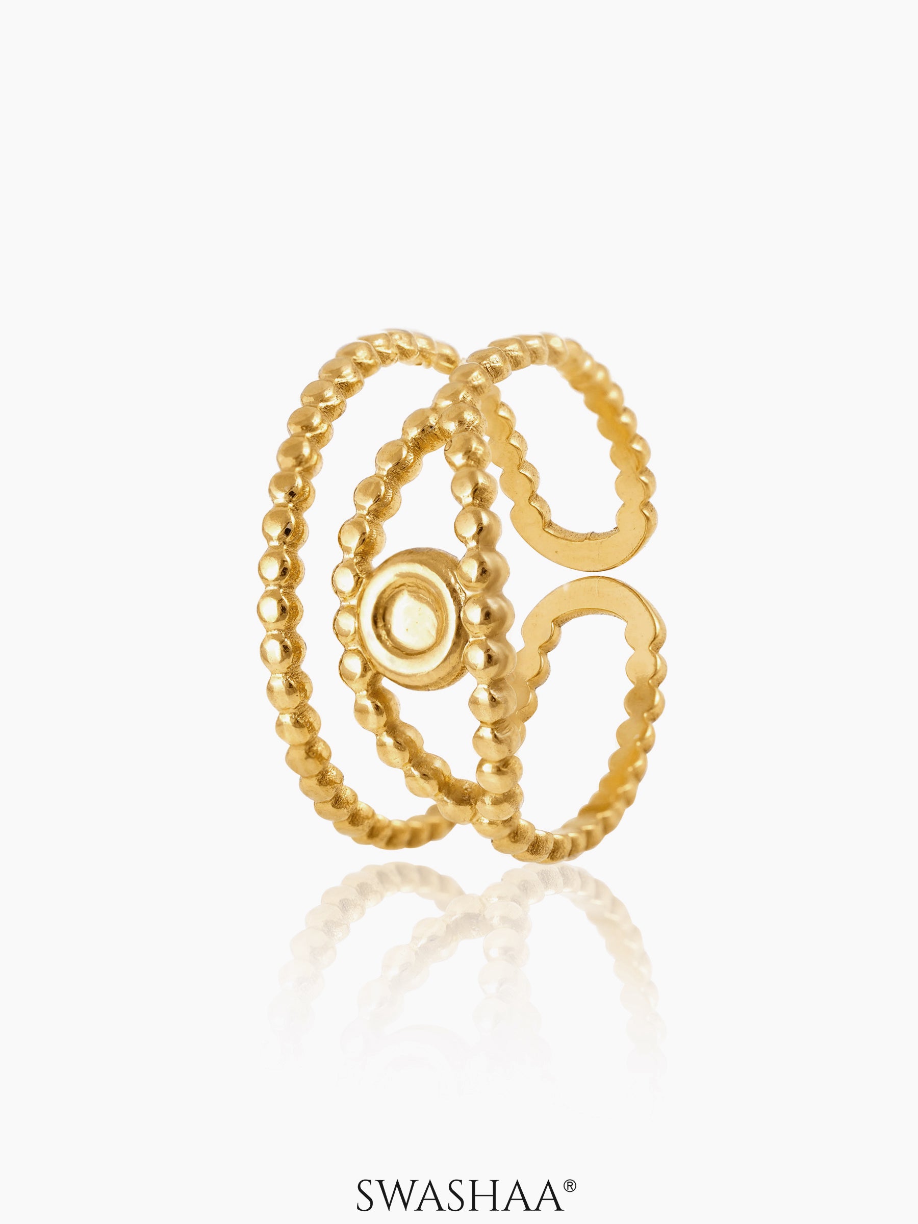 Barkha Eye 18K Gold Plated Ring Gold