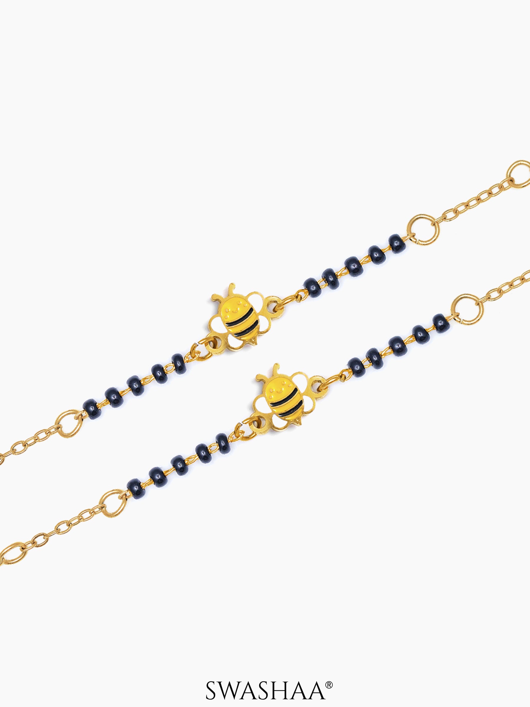 Bee Butterfly Bliss 18K Gold Plated Kid's Nazariya Bracelet