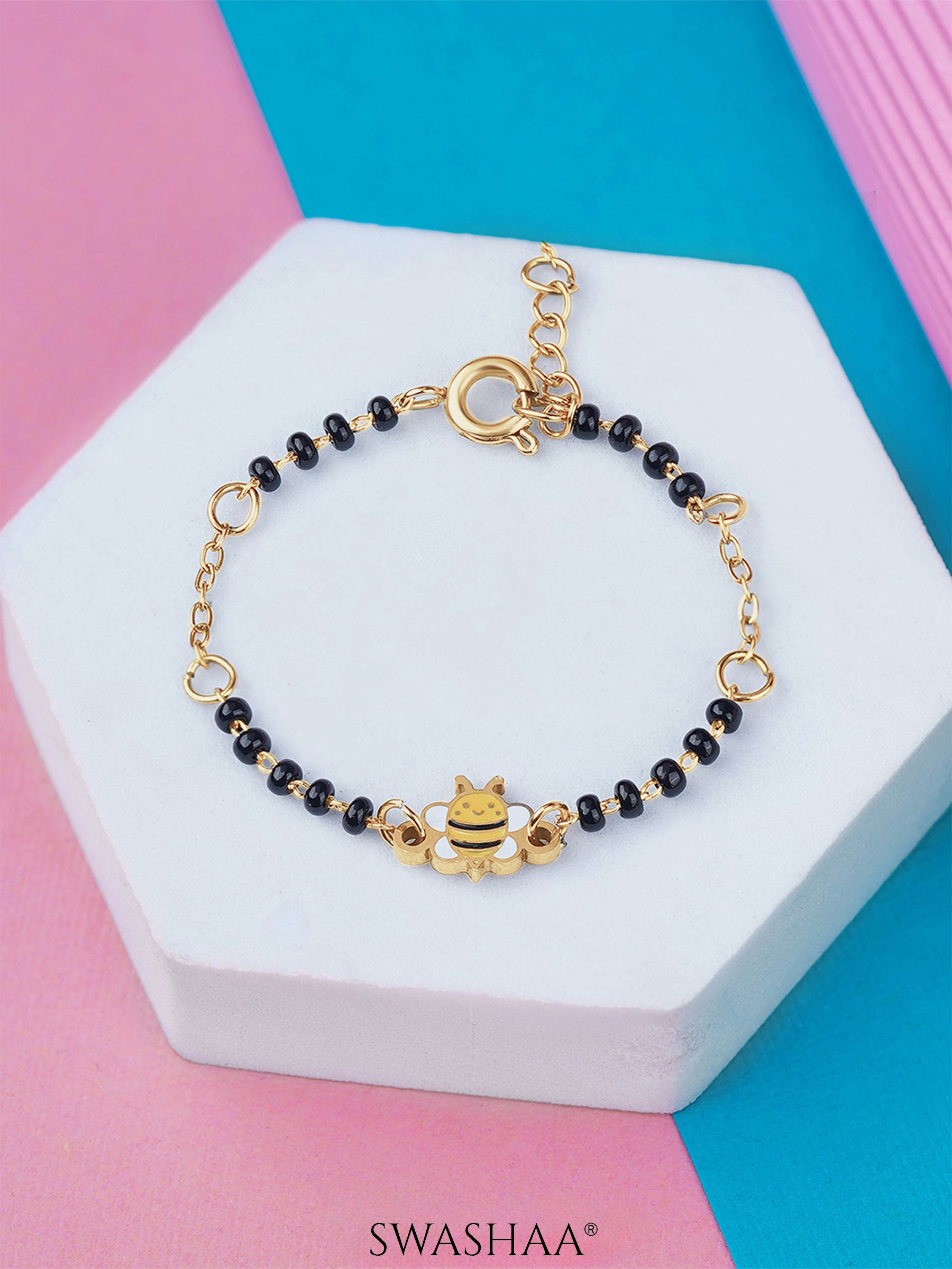 Bee Butterfly Bliss 18K Gold Plated Kid's Nazariya Bracelet