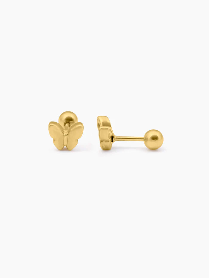 Bill Butterfly 18K Gold Plated Kid's Earrings Gold