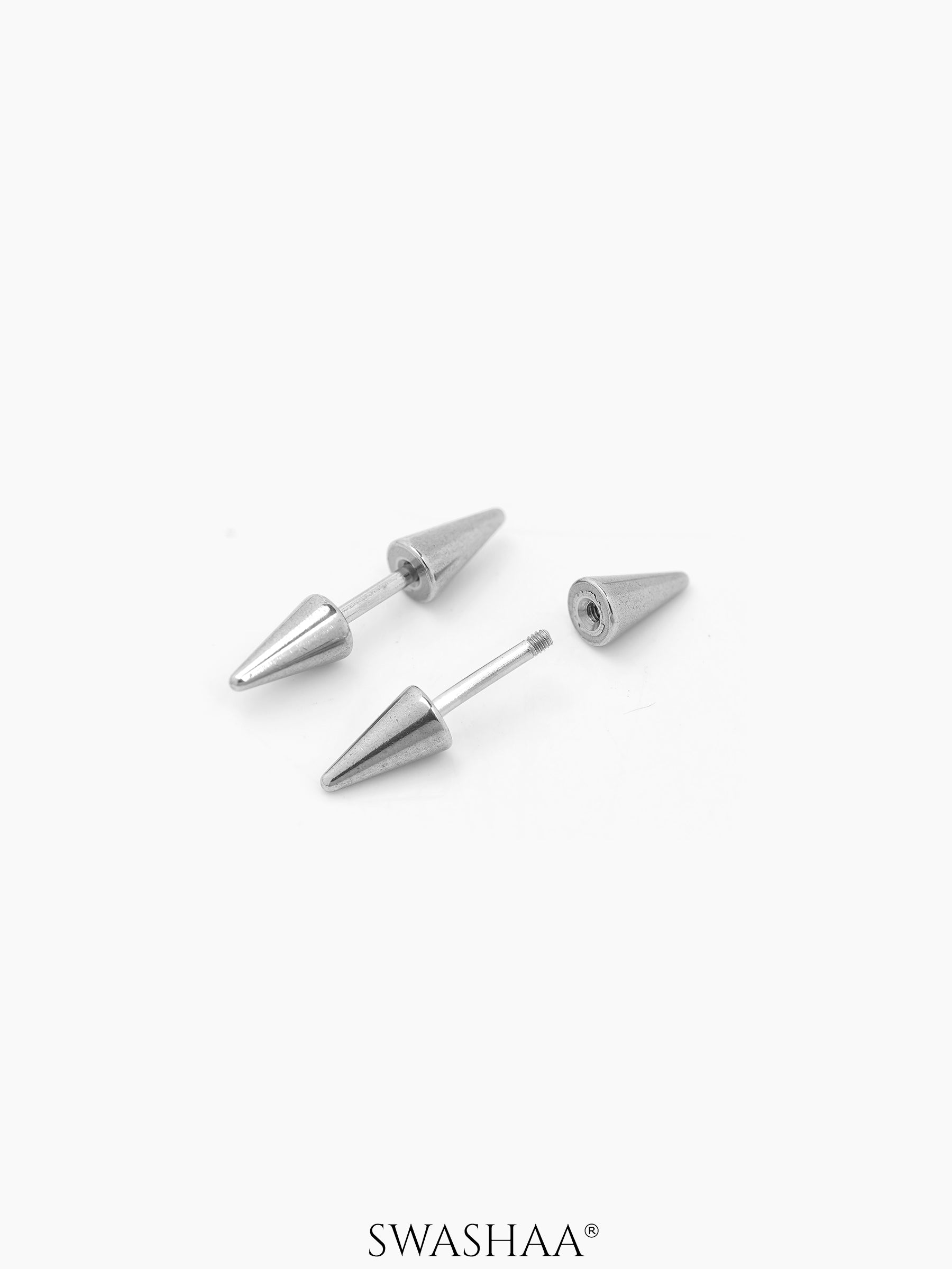 Blaze Dual Spike Men's Stud Earrings