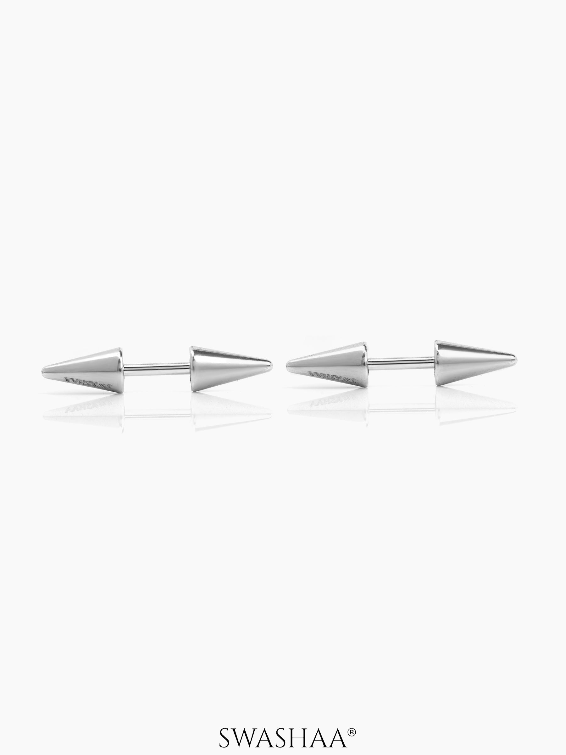 Blaze Dual Spike Men's Stud Earrings