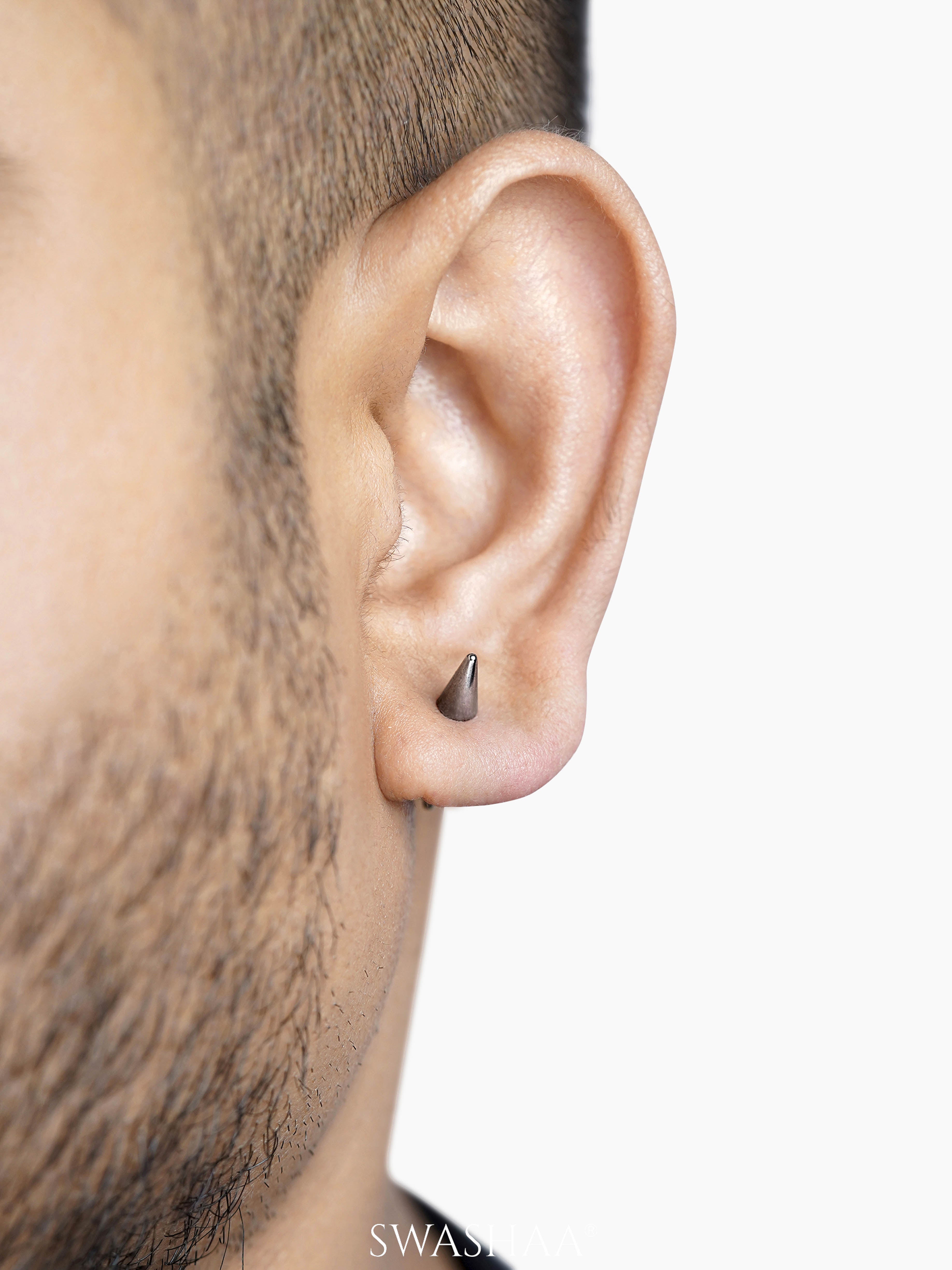 Blaze Dual Spike Men's Stud Earrings