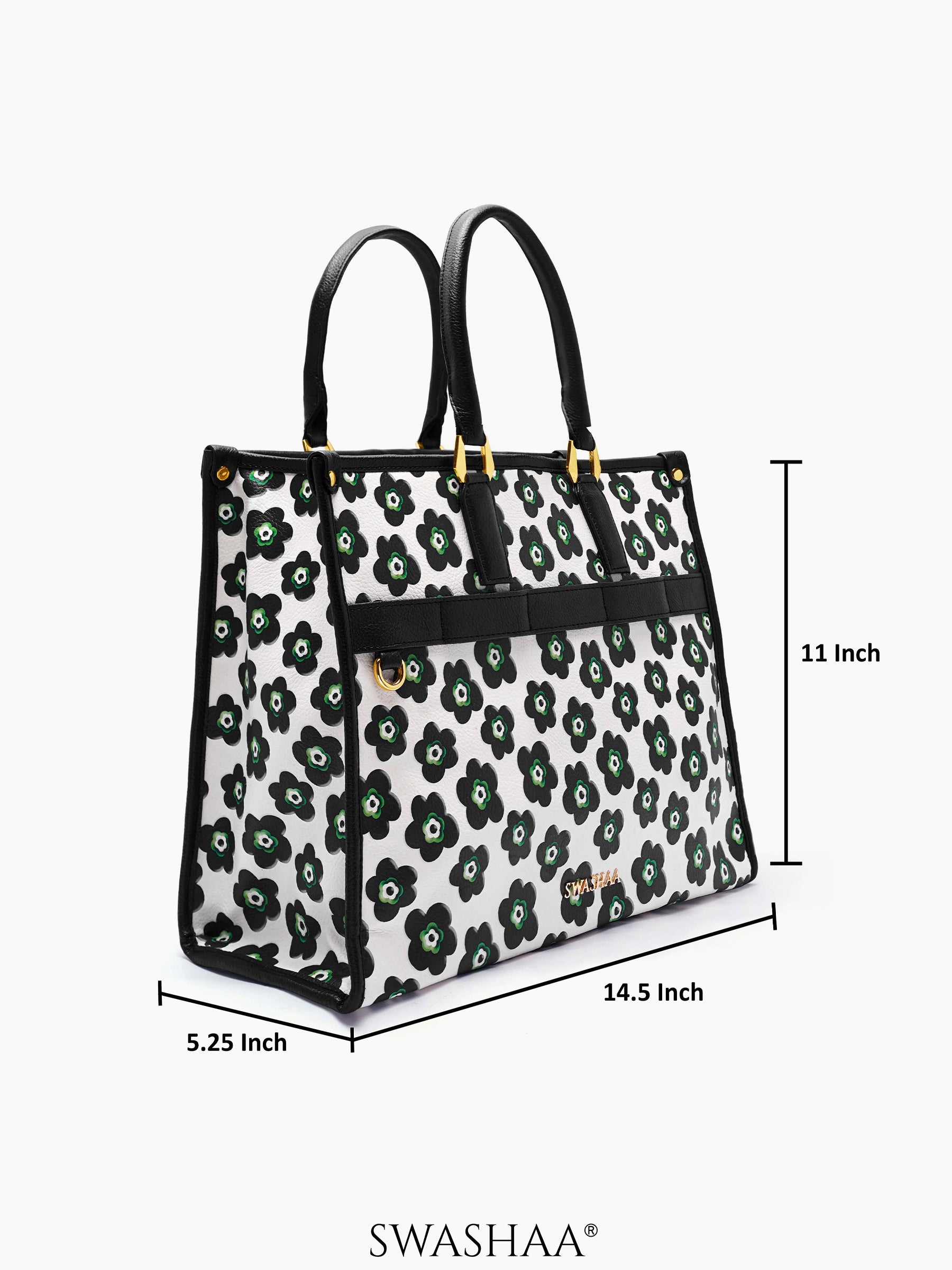 Blossom Leather Tote Bag
