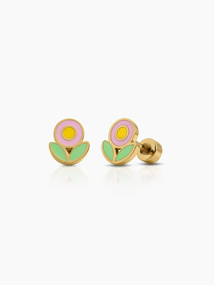 Bobo Petal 18K Gold Plated Kid’s Stud Earrings