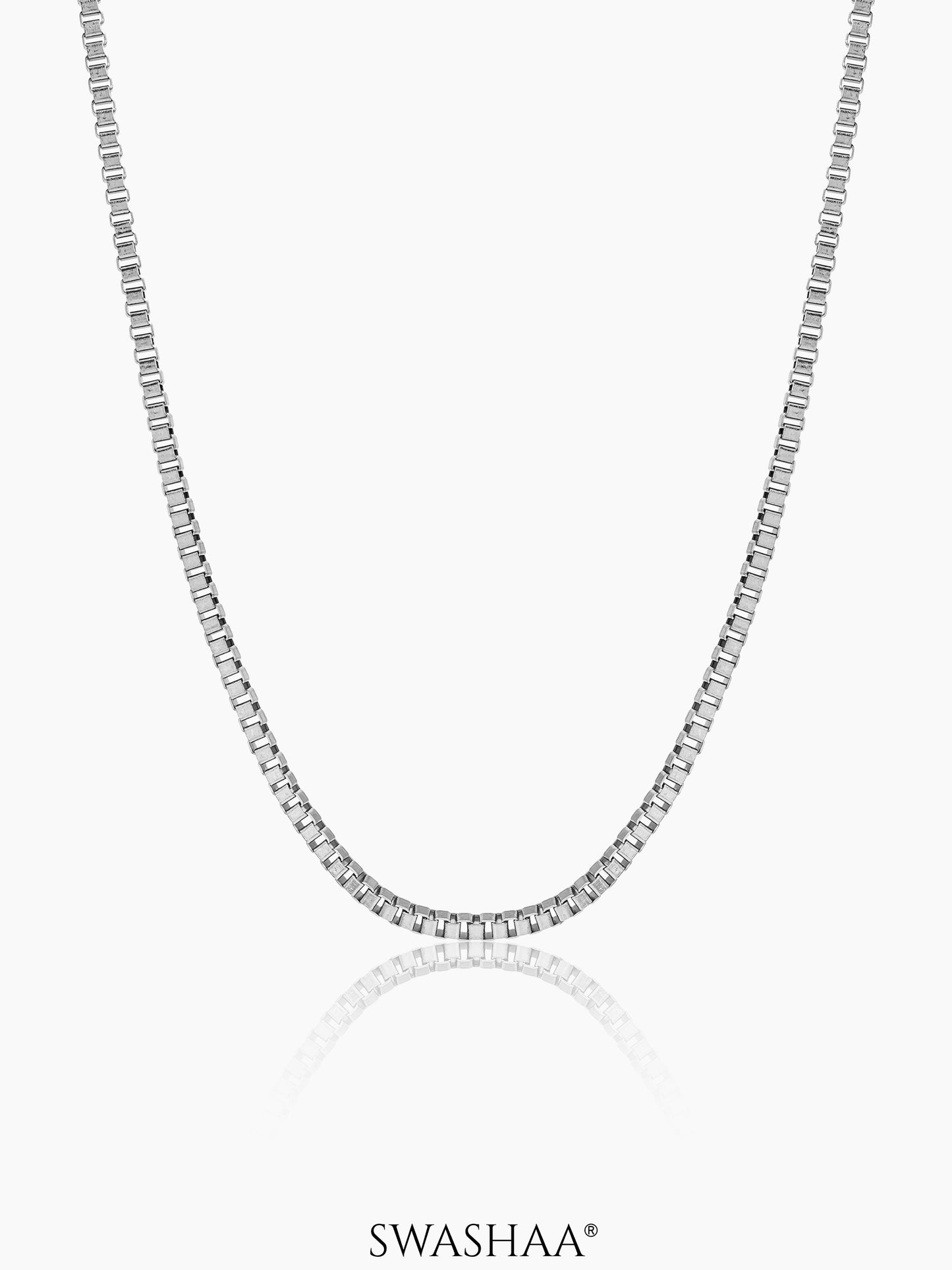 Box 1MM Women's Chain Silver