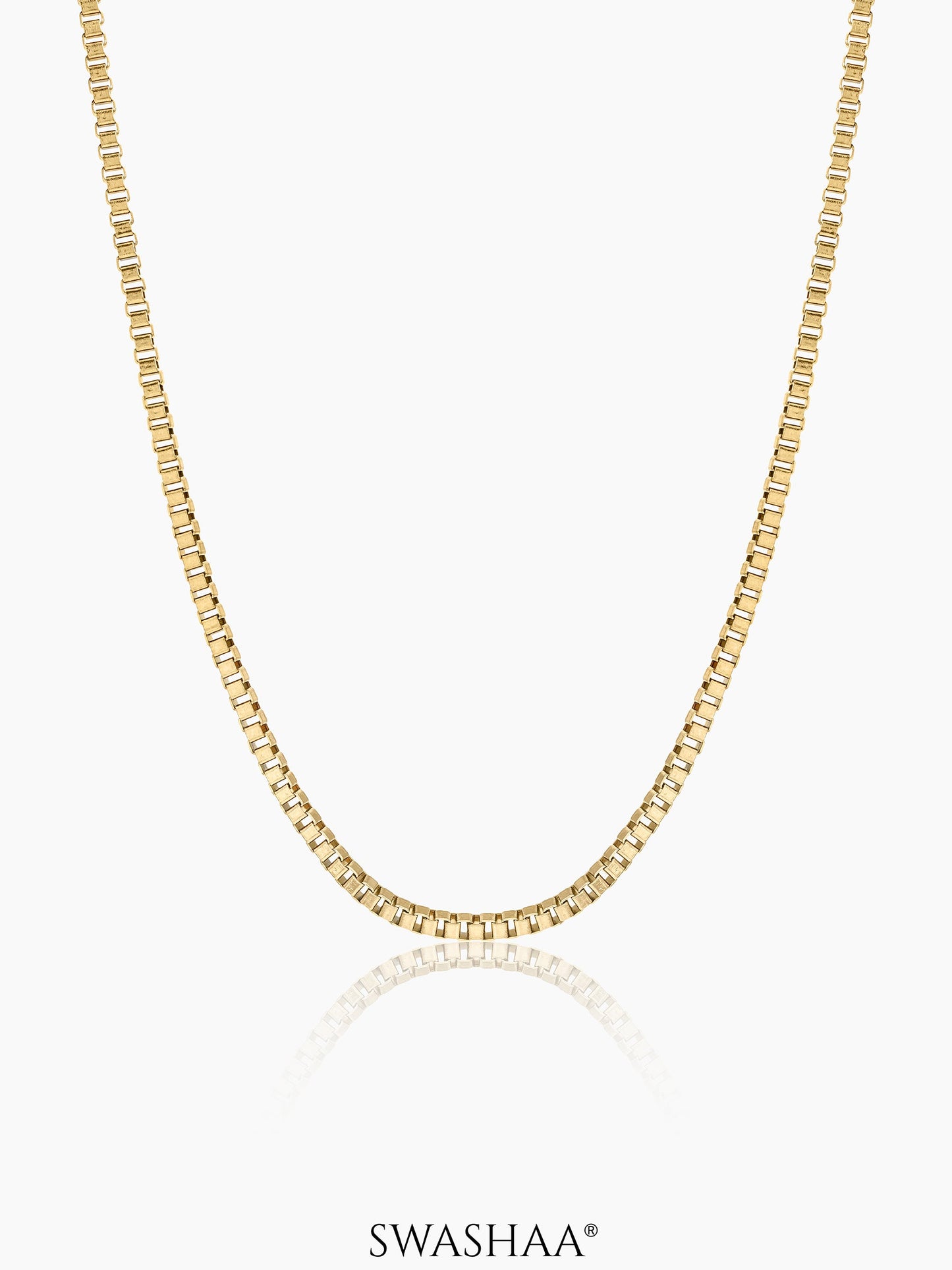 Box 2 MM Men's Chain 18K Gold Plated