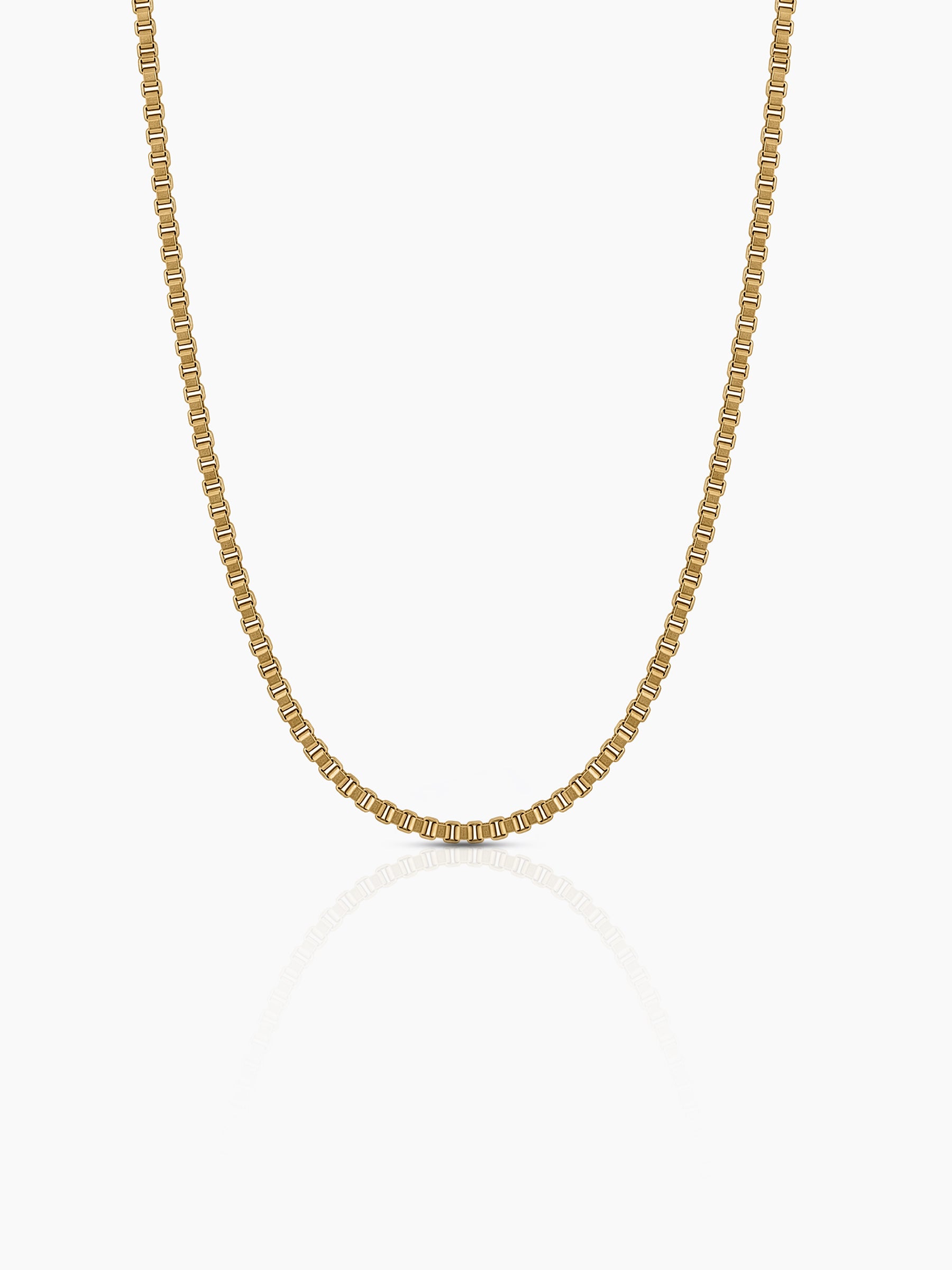 Box Chain 18K Gold Plated 2MM Kid's Chain Gold 2 MM